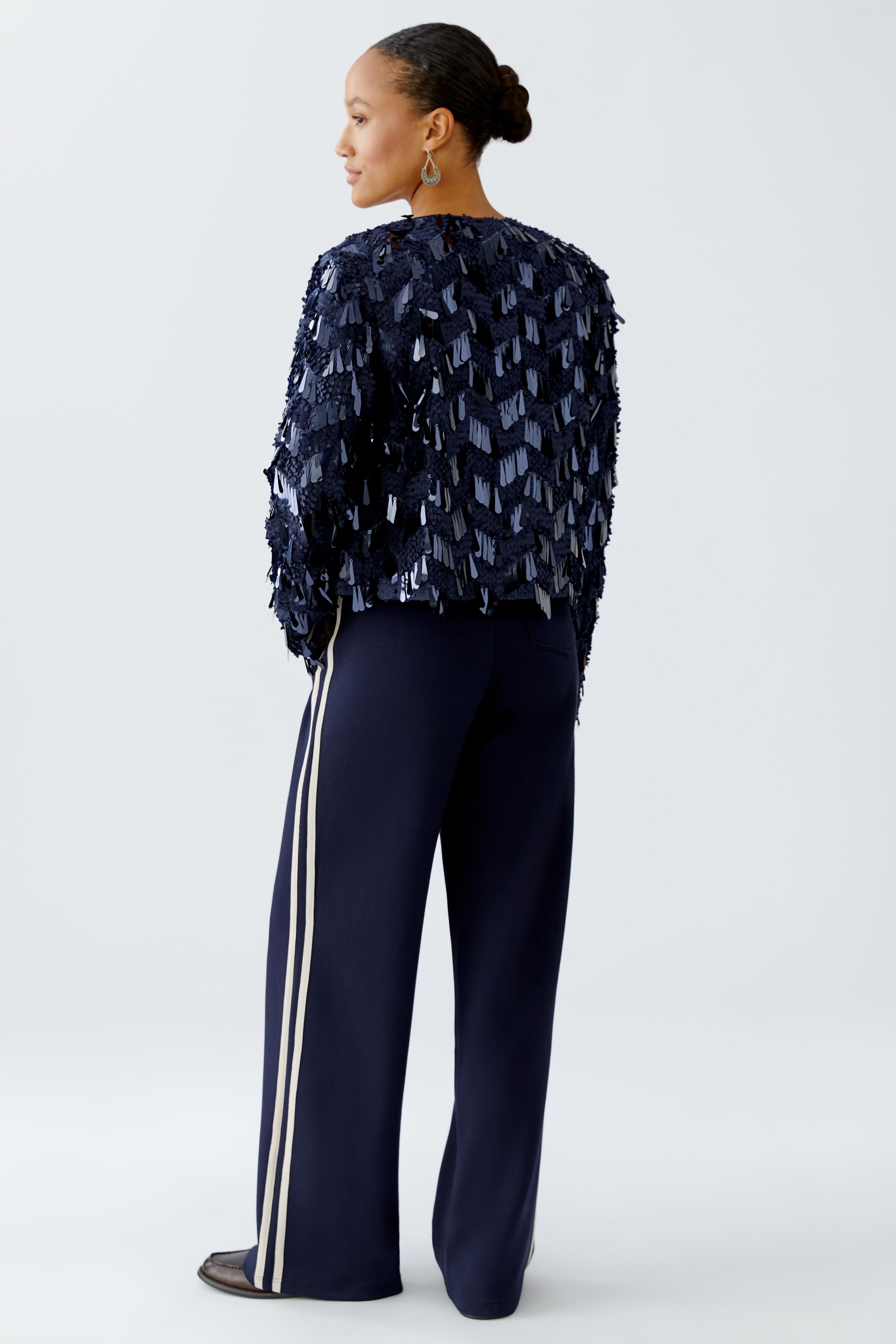 OUI SEQUIN BLUE JACKET 94351 225
