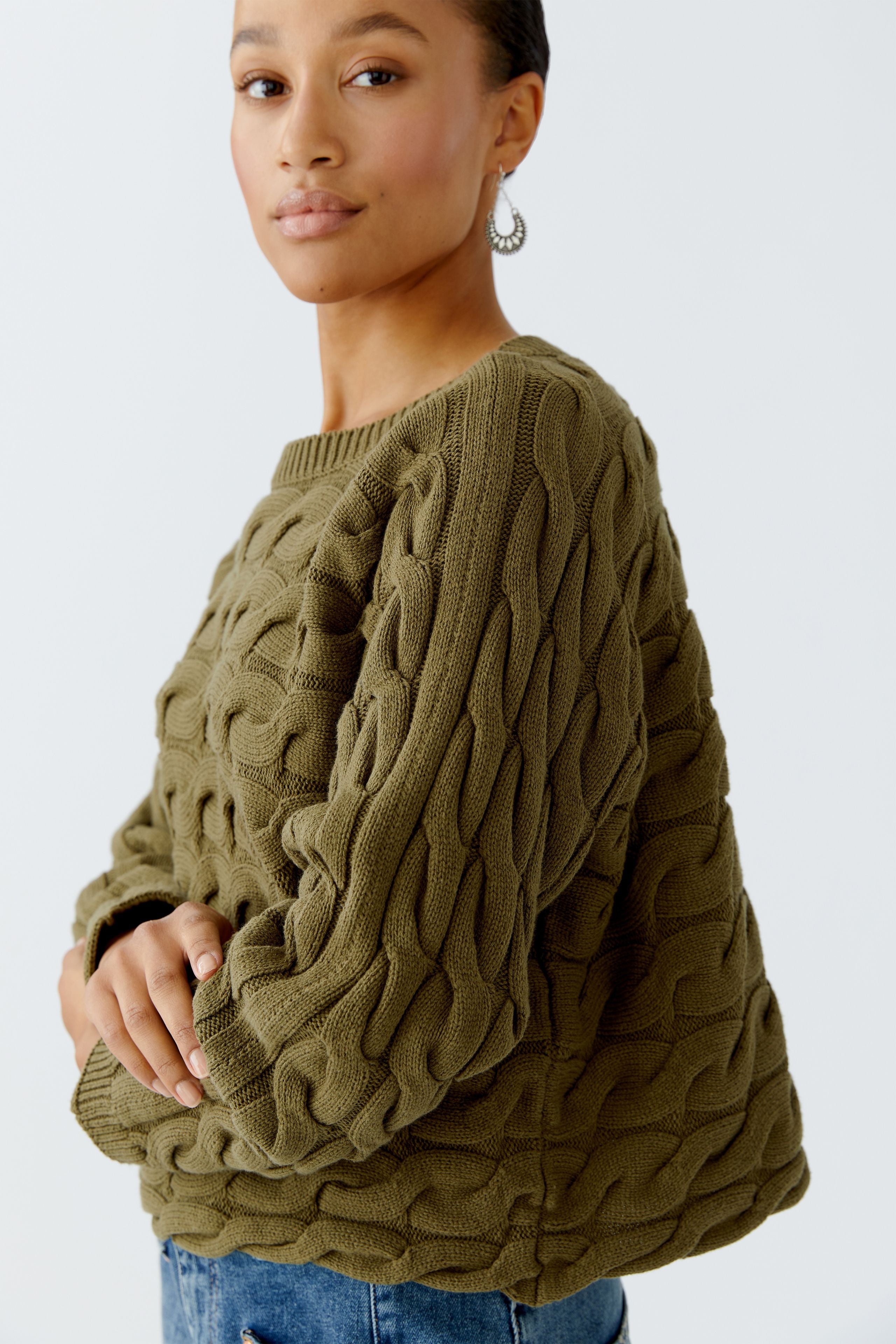 OUI KHAKI JUMPER 94609 225