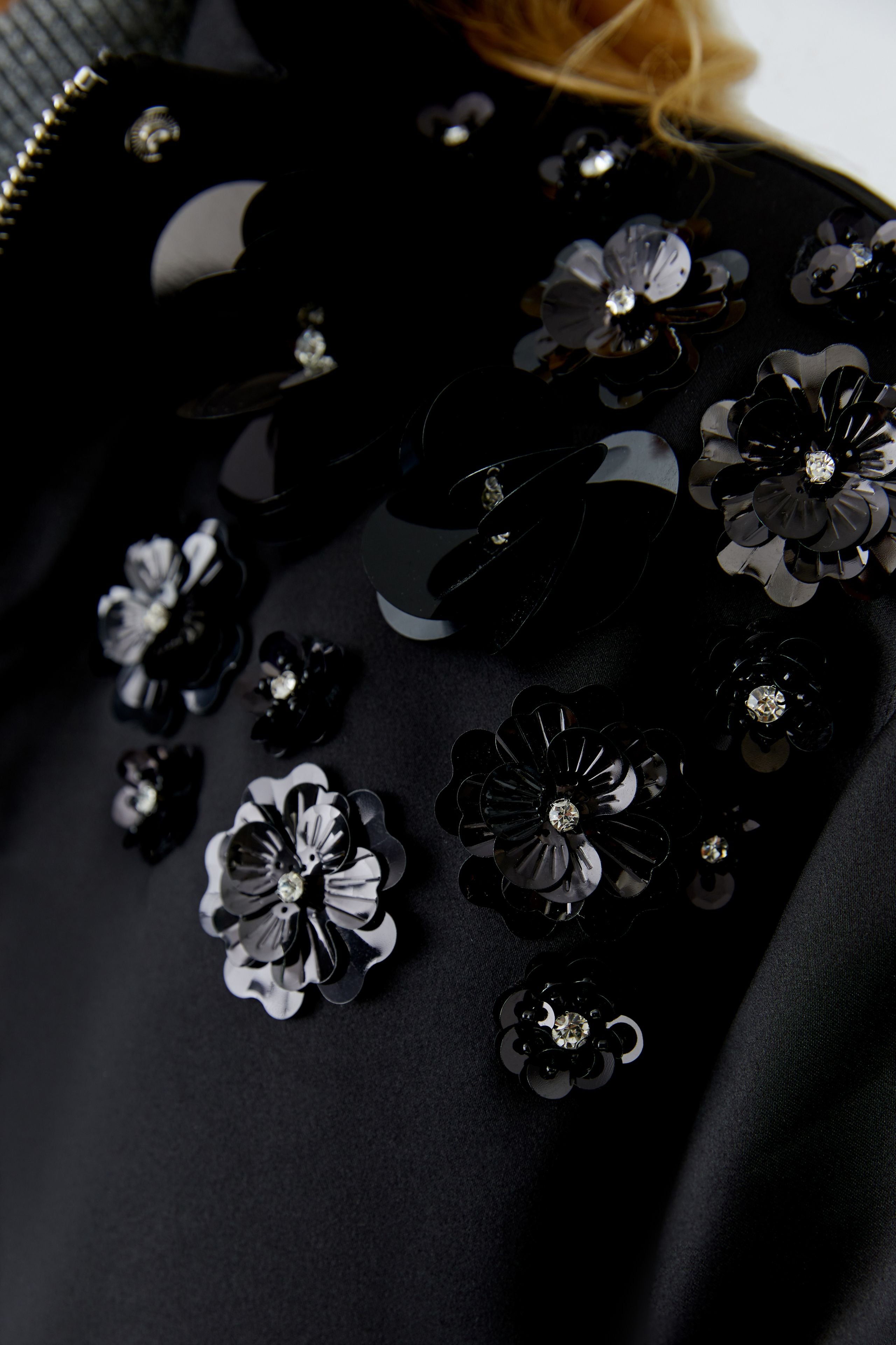 OUI BLACK EMBELLISHED JACKET 94820 225