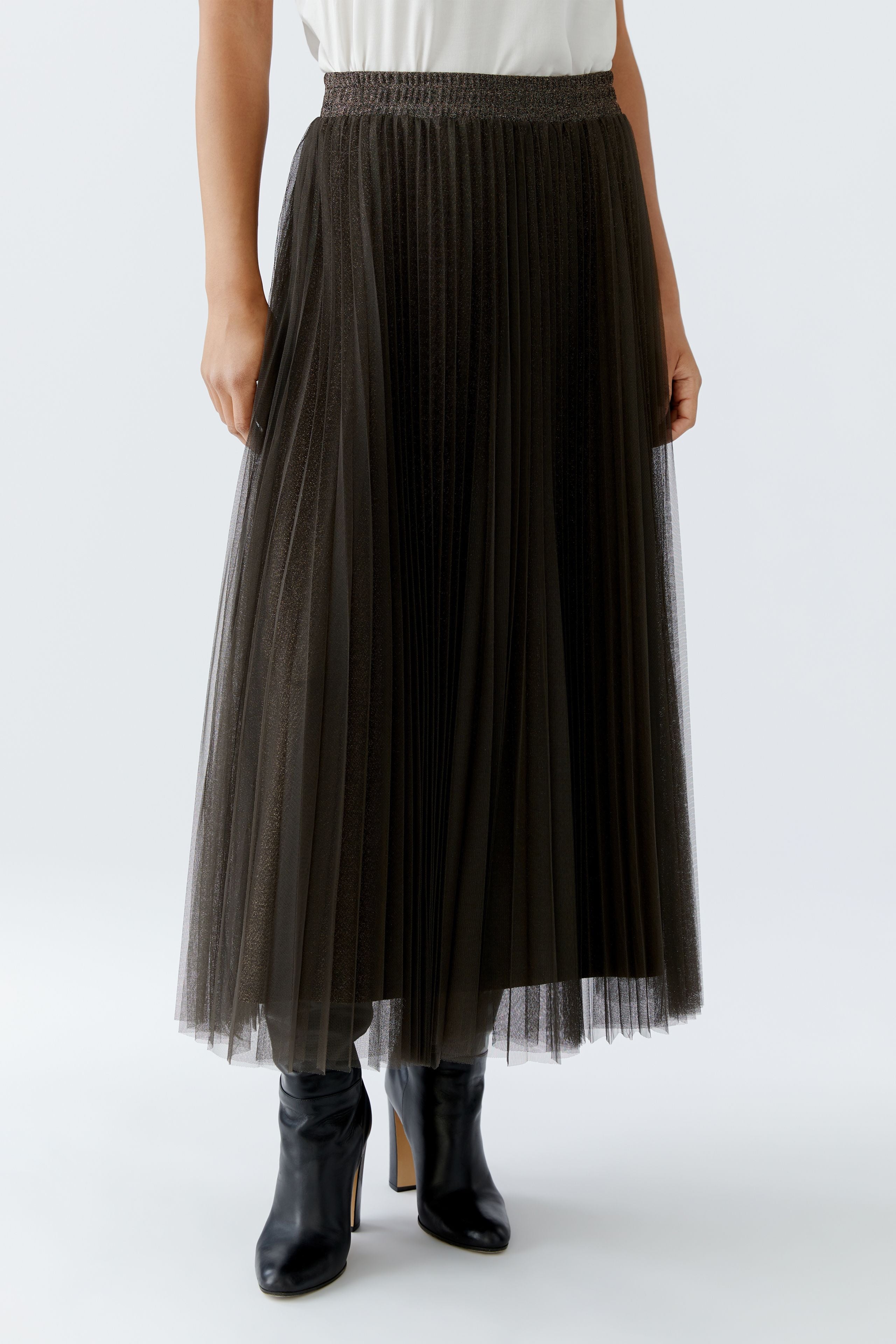 OUI BROWN SPARKLY SKIRT 95399 225