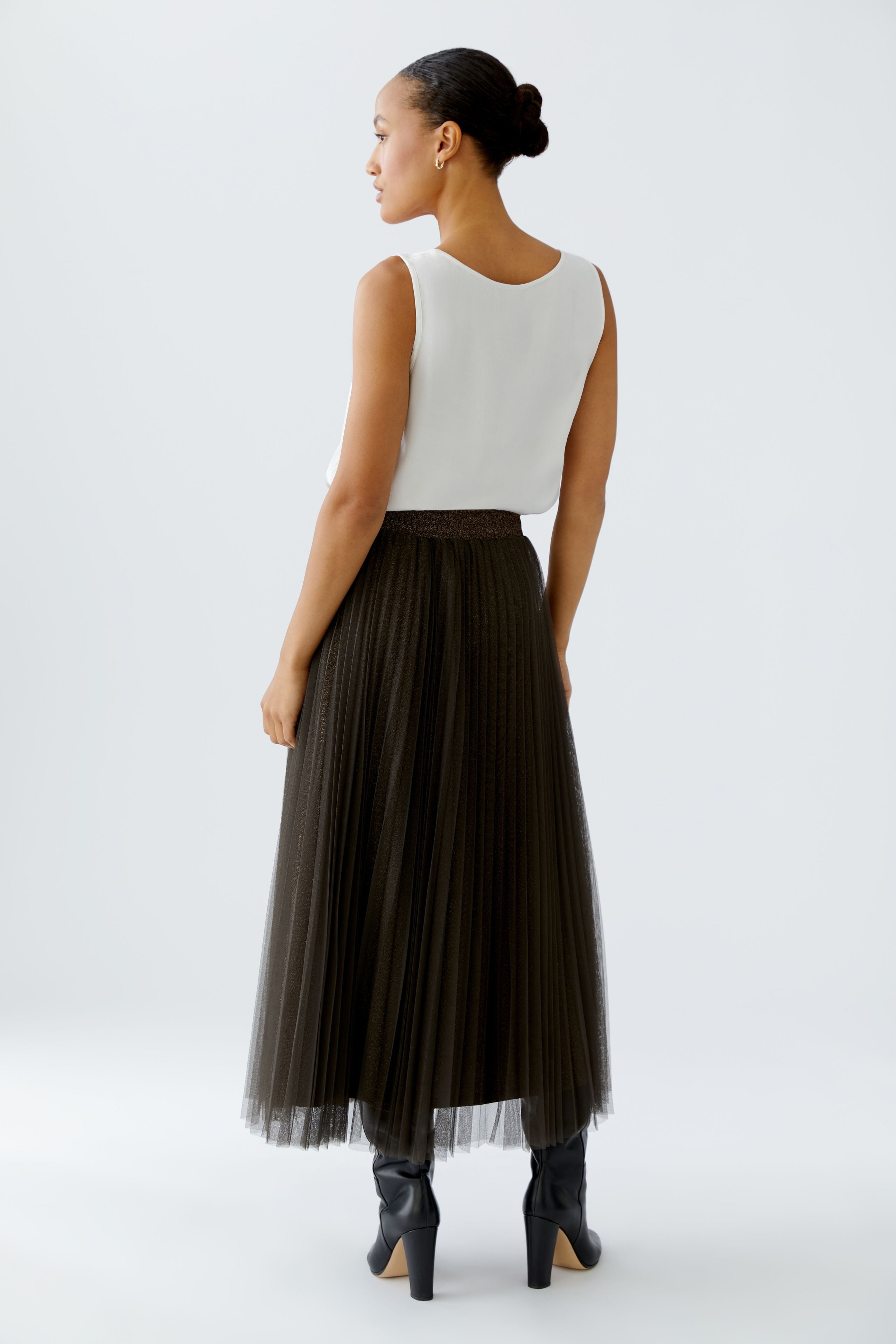 OUI BROWN SPARKLY SKIRT 95399 225