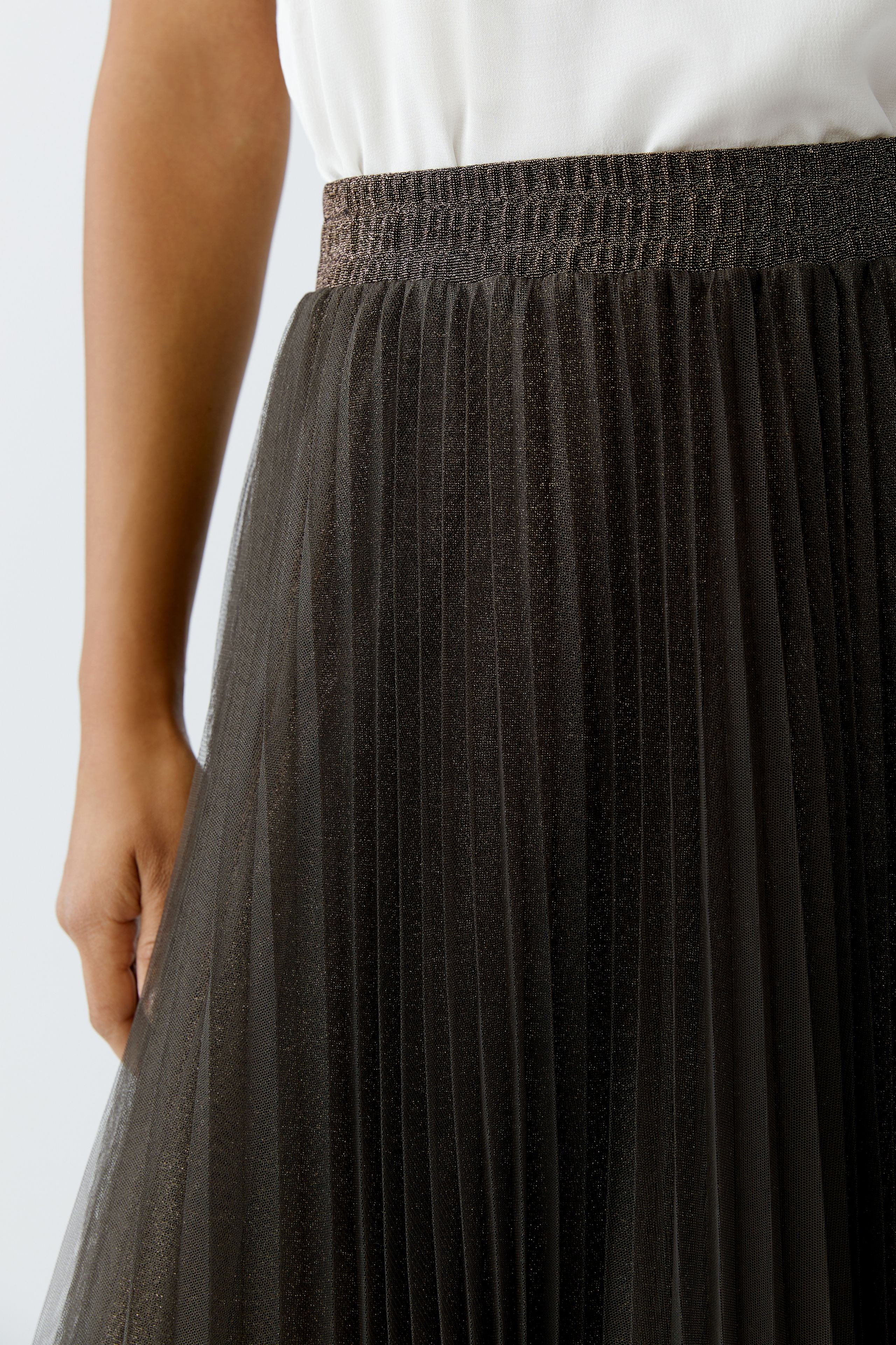 OUI BROWN SPARKLY SKIRT 95399 225