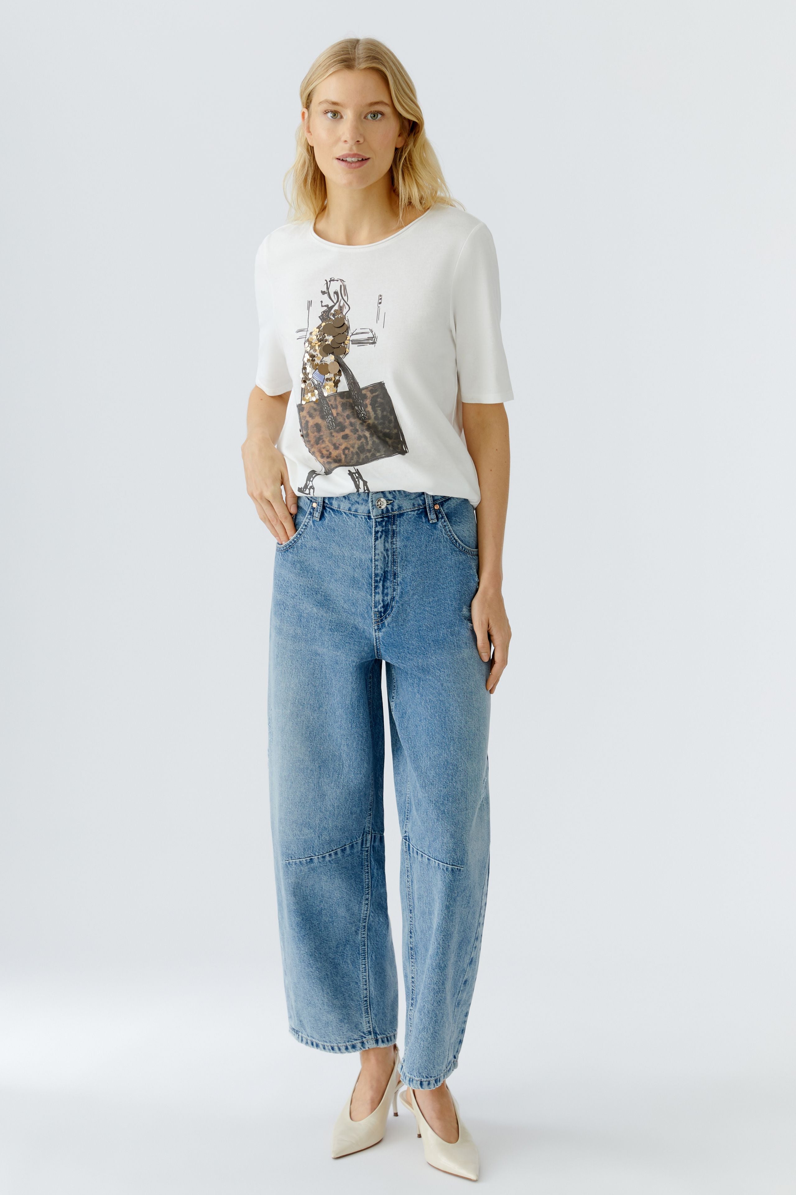 OUI PRINTED T-SHIRT 95468 225
