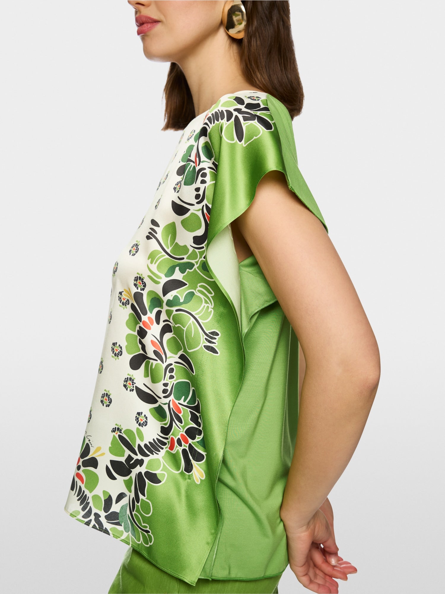 MARCCAIN GREEN PRINT TOP AC5524J56 126