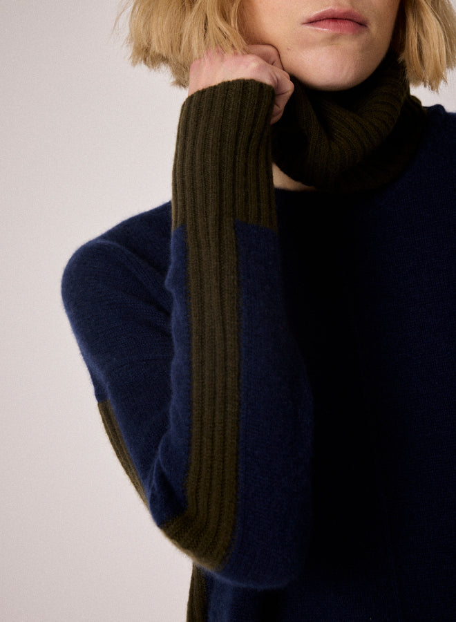 ABSOLUT CASHMERE CANDACE NAVY KNIT ACF201008C 225