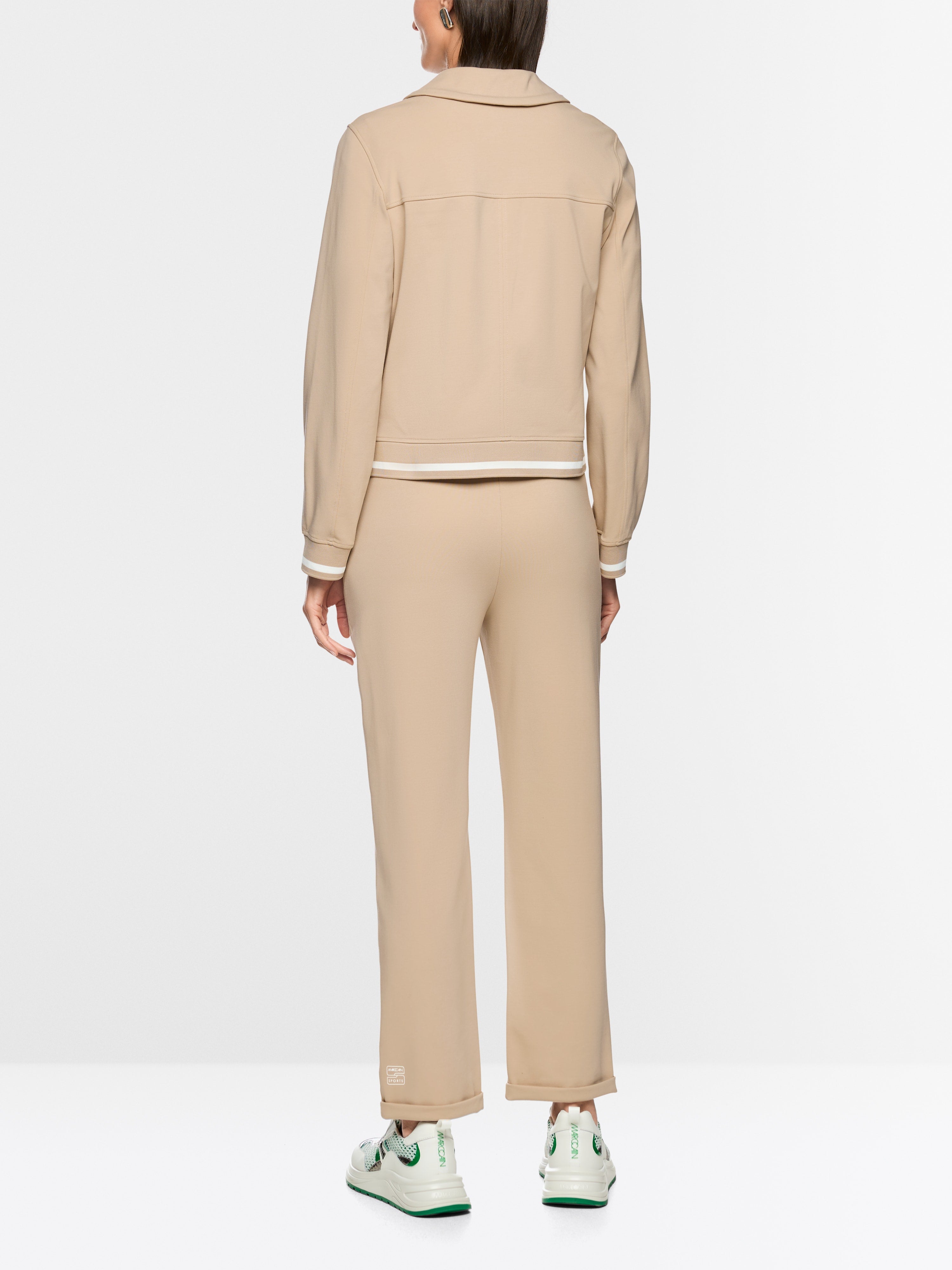 MARCCAIN BEIGE JERSEY BLAZER AS3406J54 126