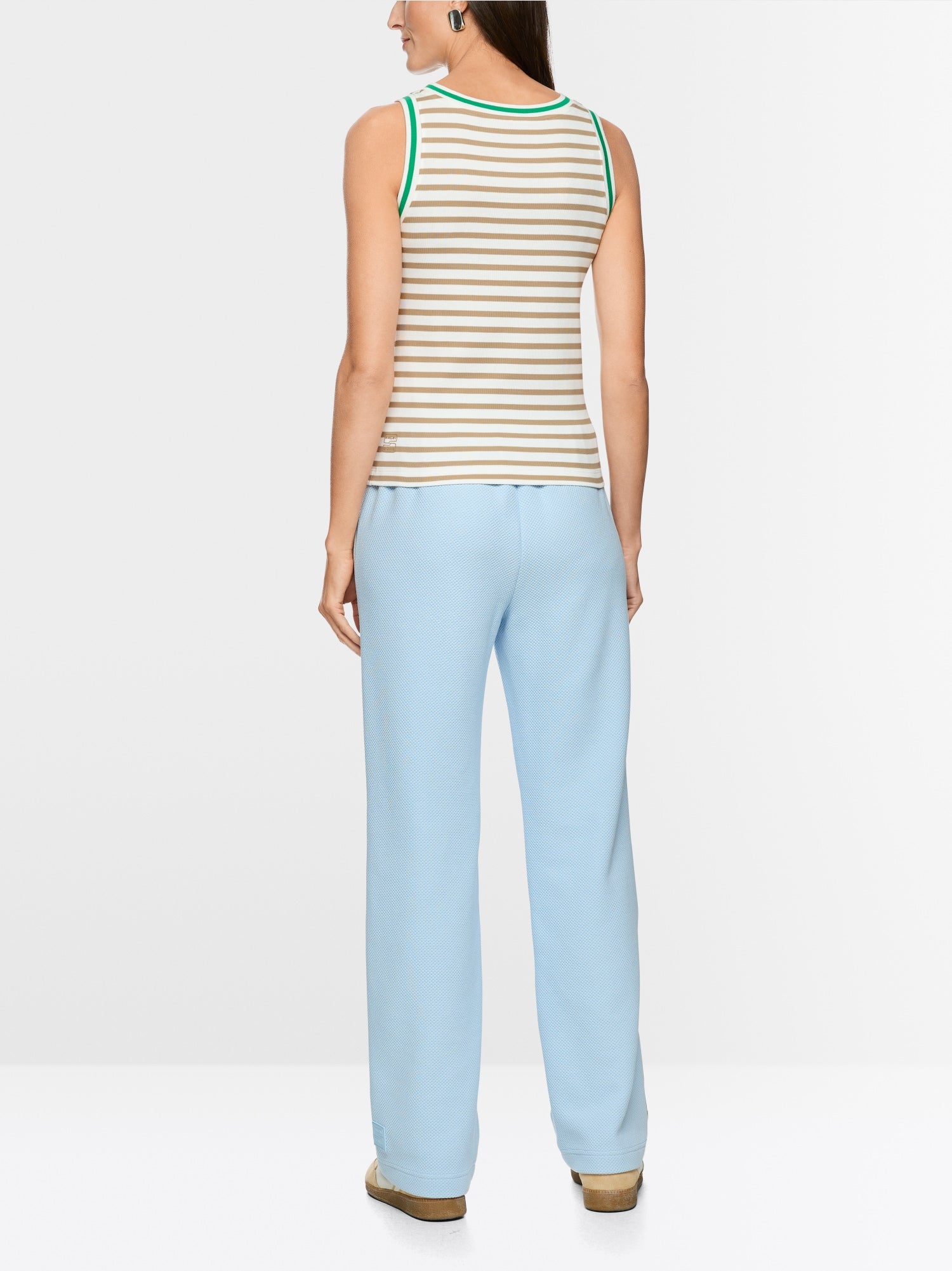 MARCCAIN GREEN STRIPE TOP AS6103J90 126