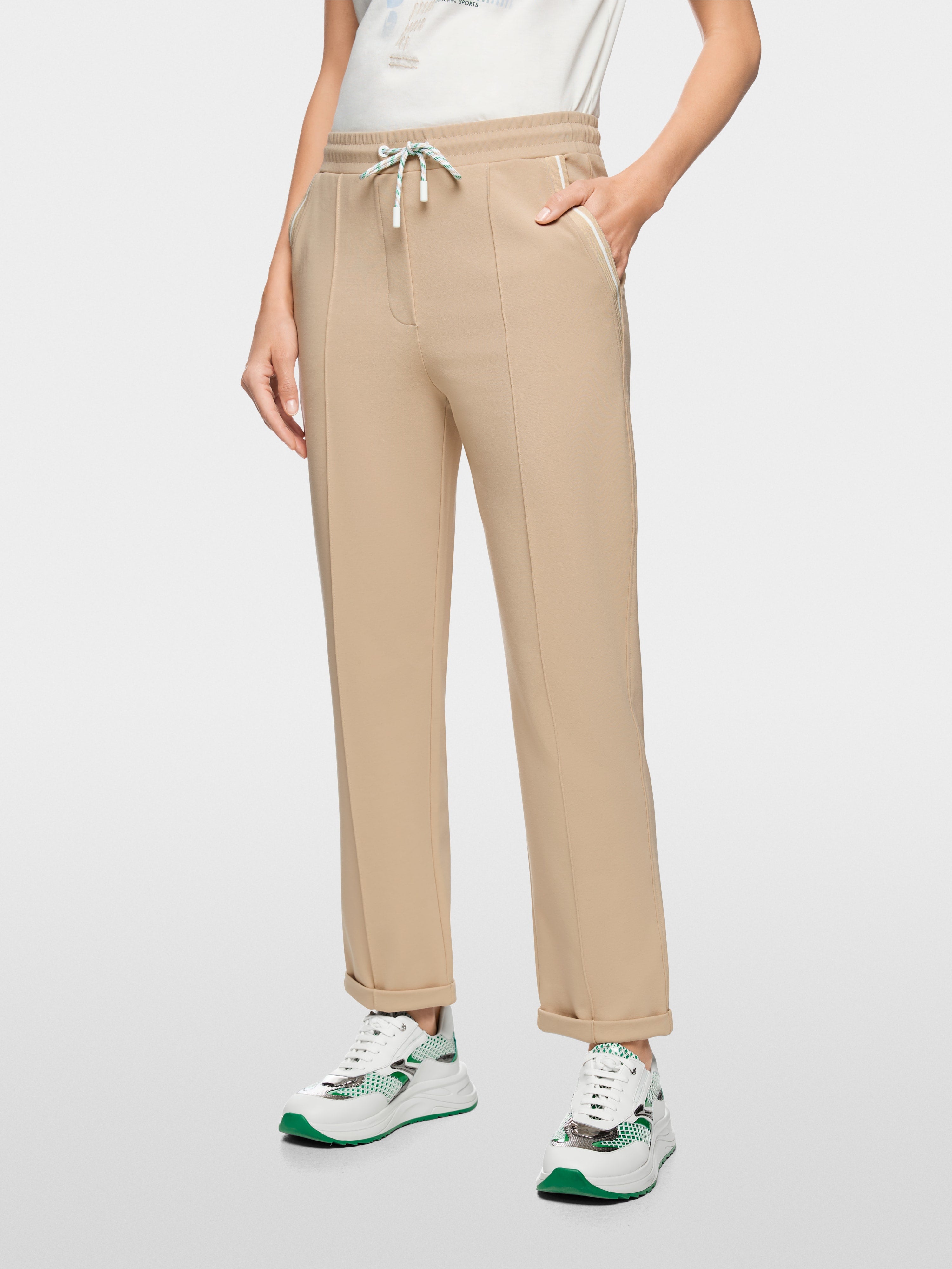 MARCCAIN BEIGH JERSEY TROUSER AS8126J54 126