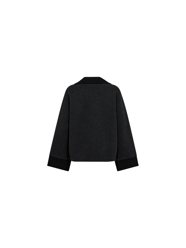 MOS MOSH GREY MMELIANA WOOL KNIT CARDIGAN 173810 225