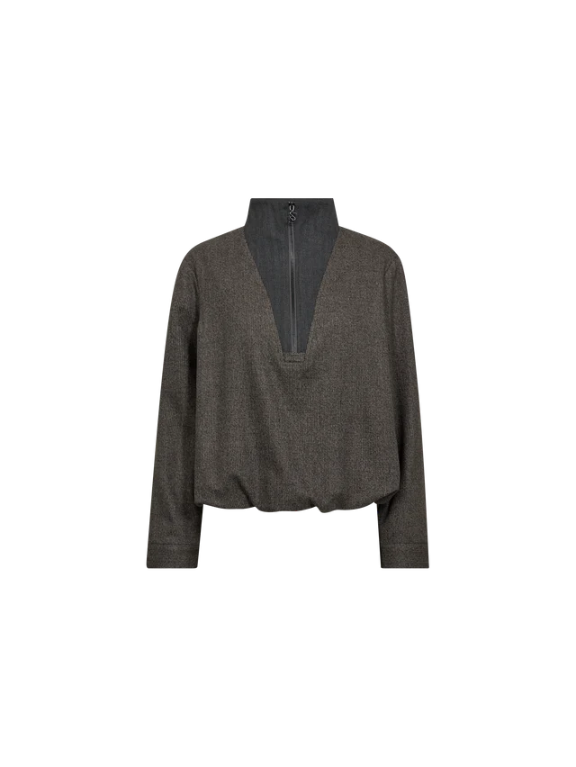 MOS MOSH GREY MMSOLEIA SISSE BLOUSE 174090 225
