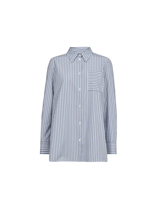 MOS MOSH Brunnera Blue MMELINDA SLIM STRIPE SHIRT 174340 225