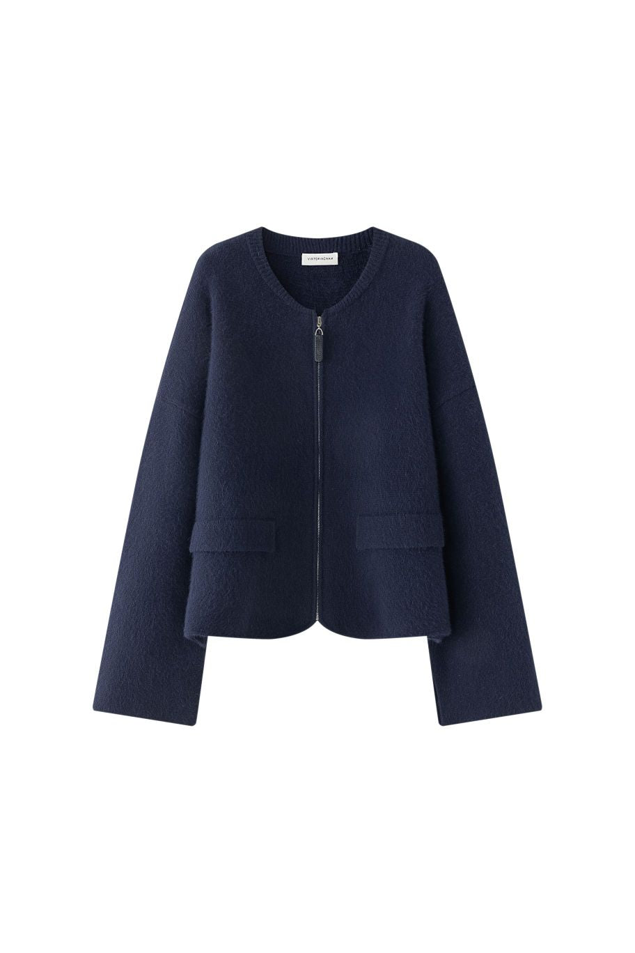 VIKTORIA CHAN CAPRI NAVY ZIP OVERSIZED CARDIGAN 225