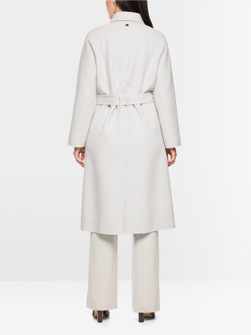 MARCCAIN SILVER BELTED WOOL COAT BC1106W33 812 226