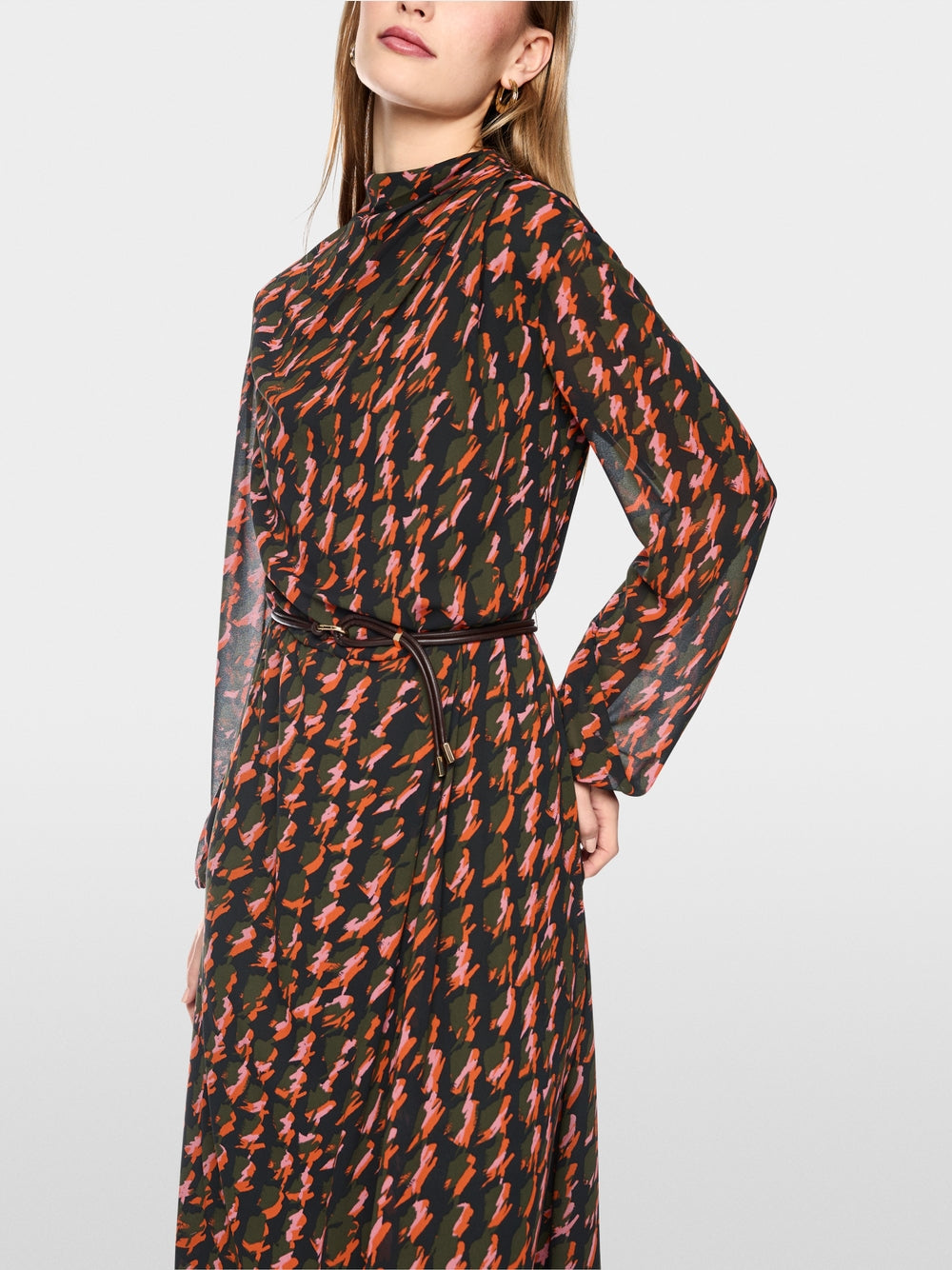 MARCCAIN CORAL COWL NECK DRESS BC2118W20 484 226