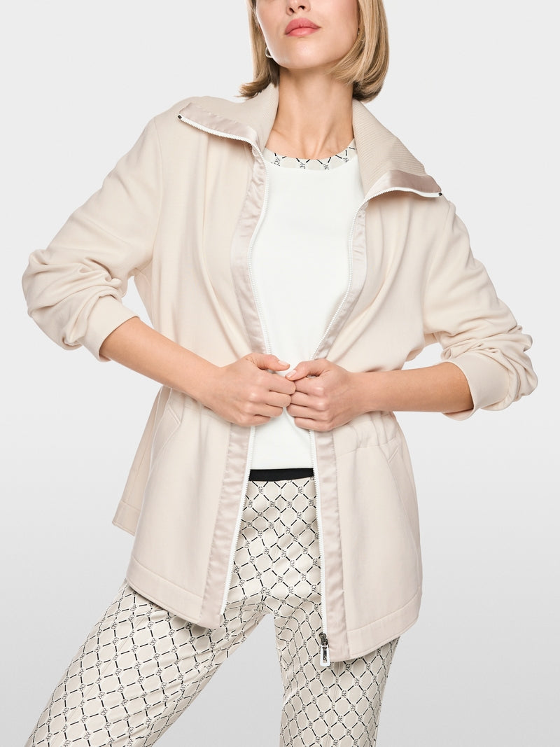 MARCCAIN BEIGE JERSEY ZIP JACKET BS3112J28 182 226