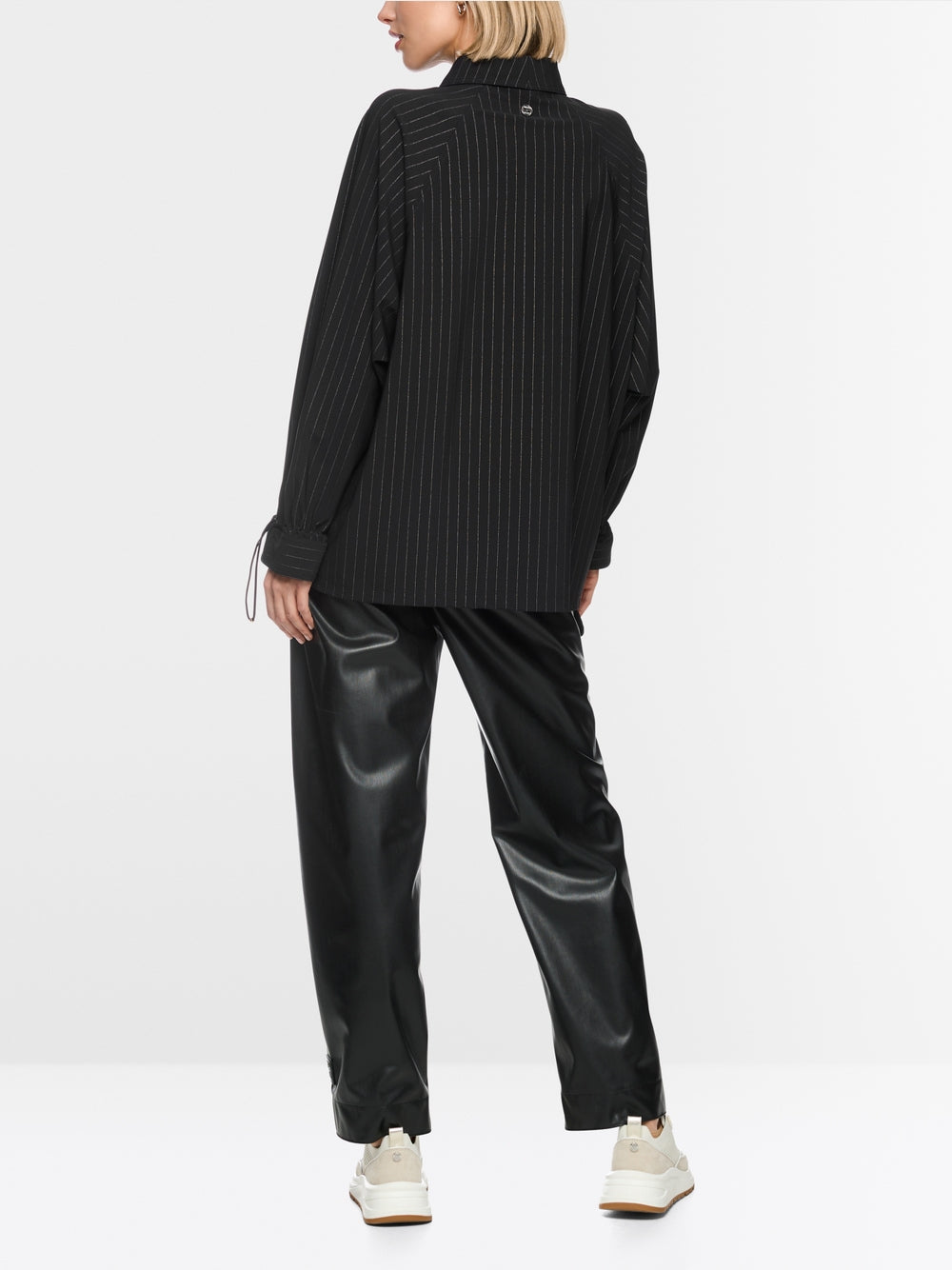 MARCCAIN BLACK STRIPE JERSEY SHIRT BS5104J41 982 226