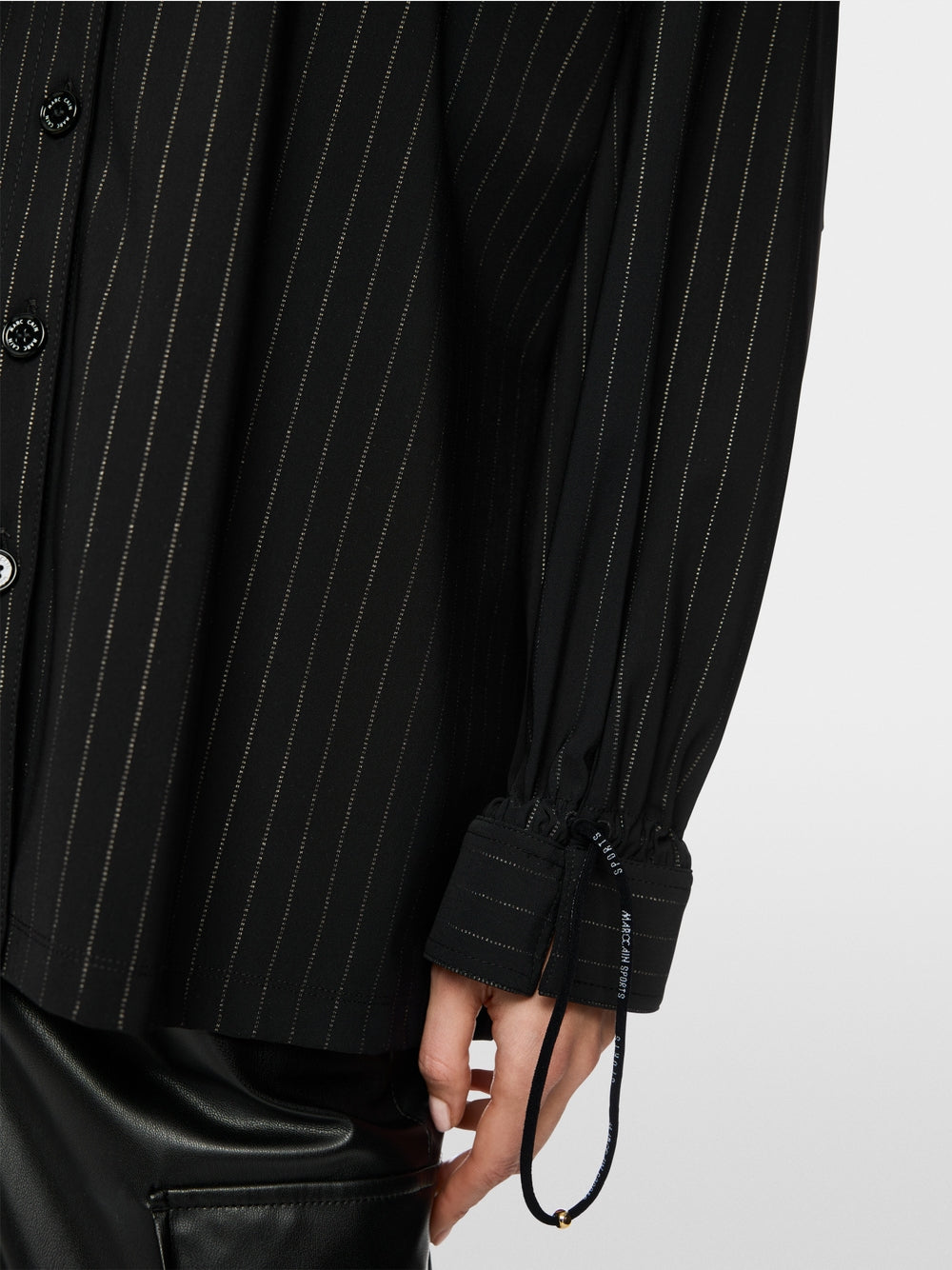 MARCCAIN BLACK STRIPE JERSEY SHIRT BS5104J41 982 226