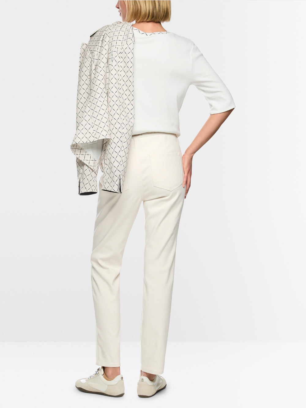 MARCCAIN BEIGE PULL ON TROUSERS BS8109W08 182 226