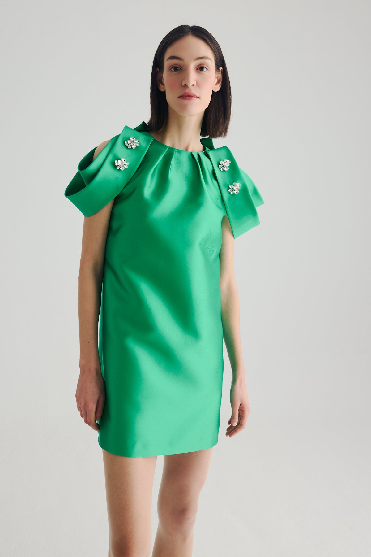 BIRELIN COUTURE GREEN JEWELLED DRESS 15-107 226