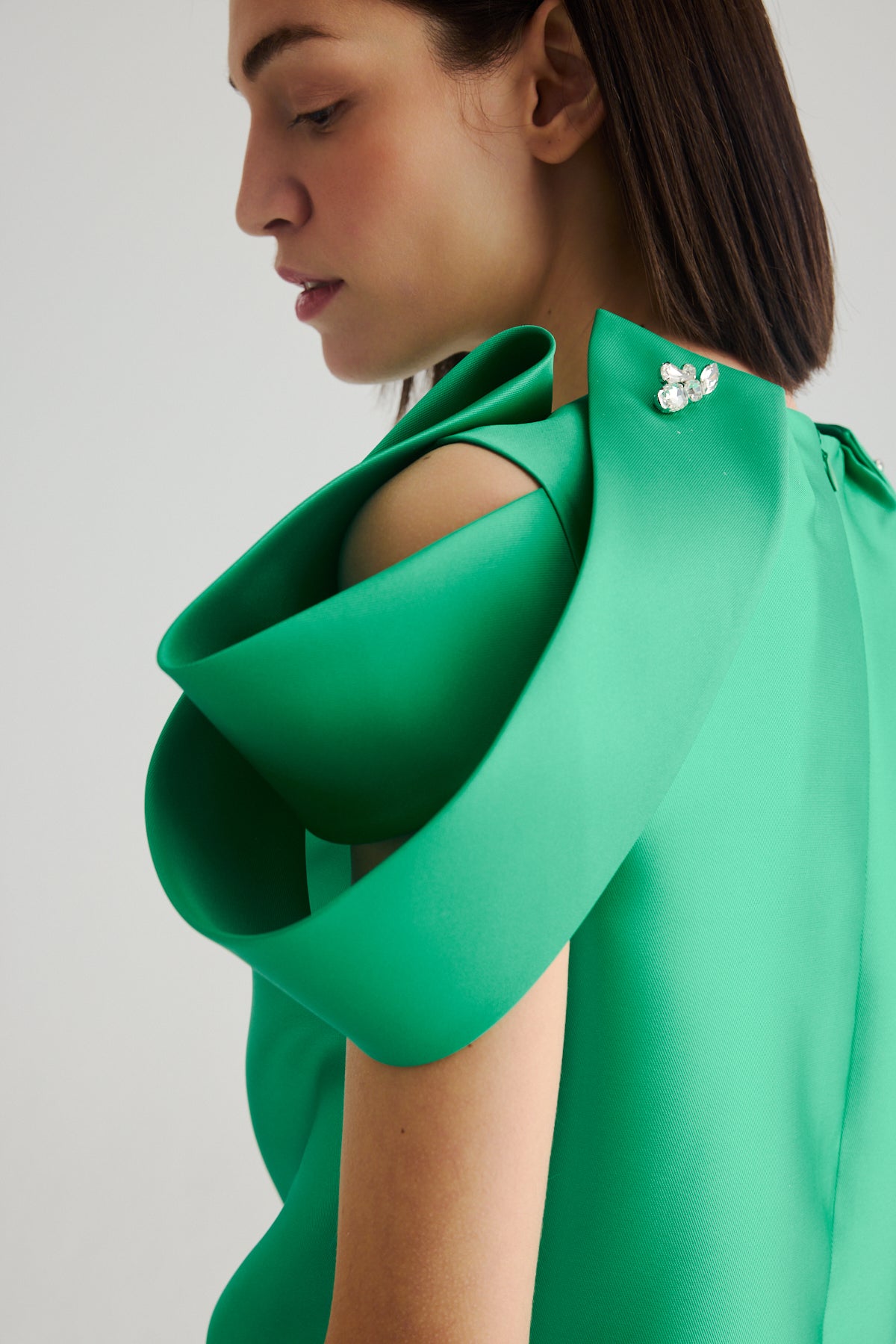 BIRELIN COUTURE GREEN JEWELLED DRESS 15-107 226