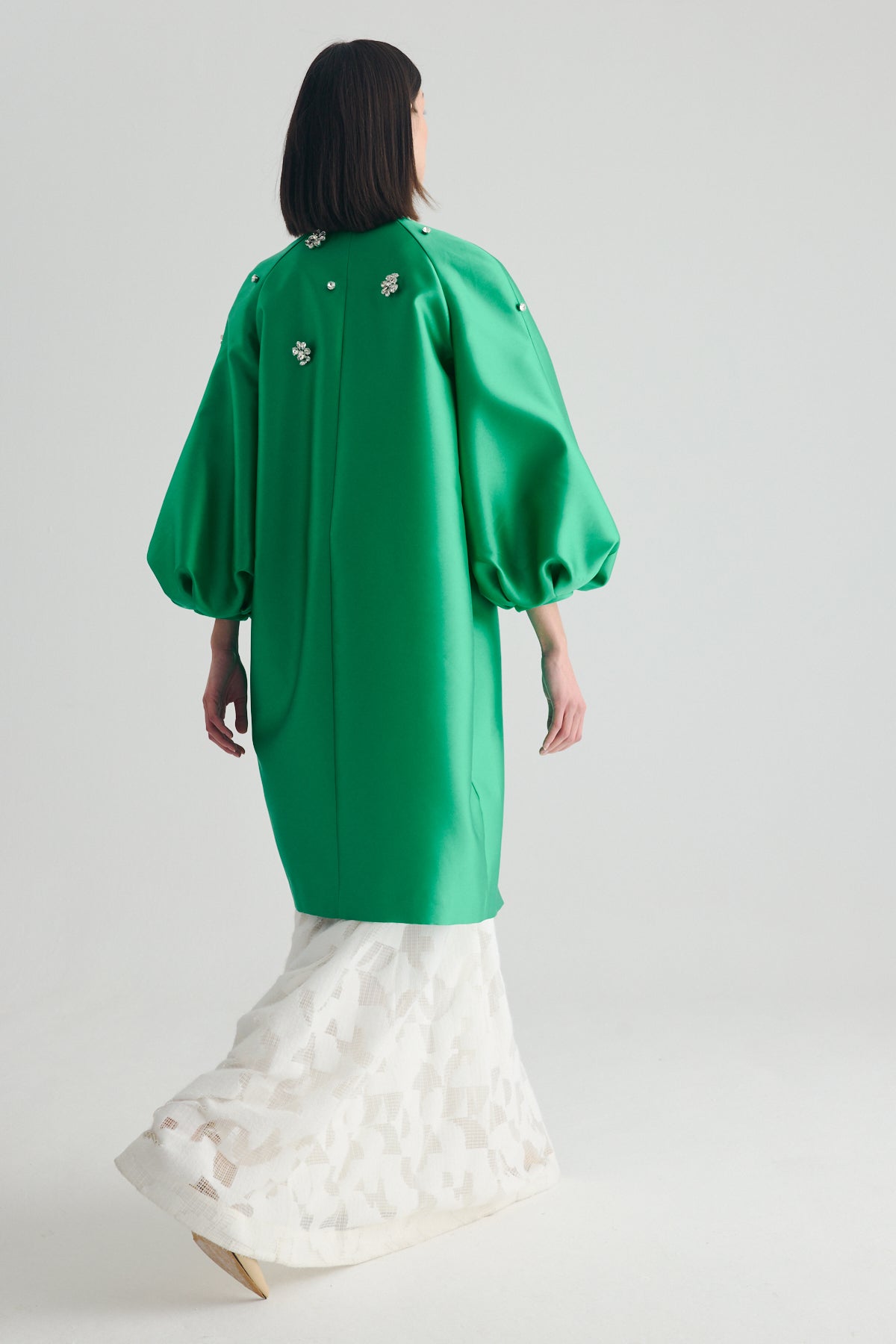 BIRELIN COUTURE GREEN JEWELED COAT 15-006 226