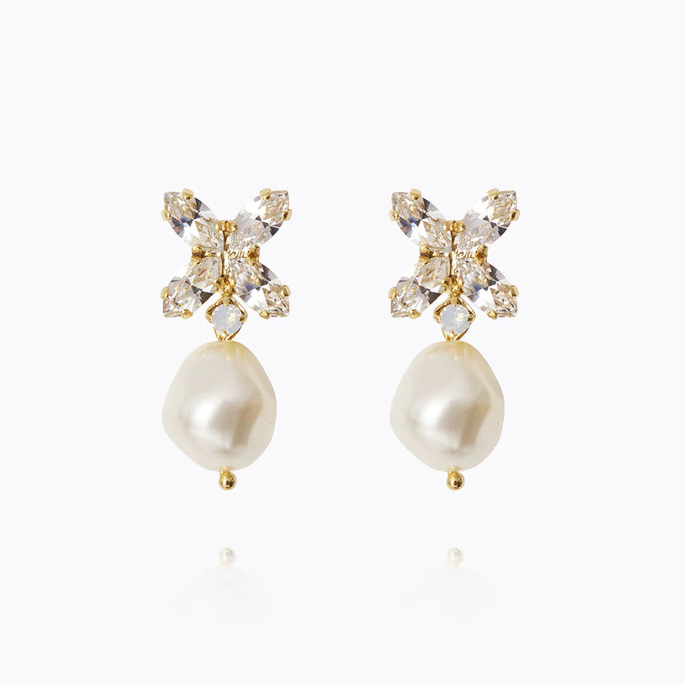 CAROLINE SVEDBOM - HONEY BEE EARRINGS GOLD PEARL/CRYSTAL 101574108201 126