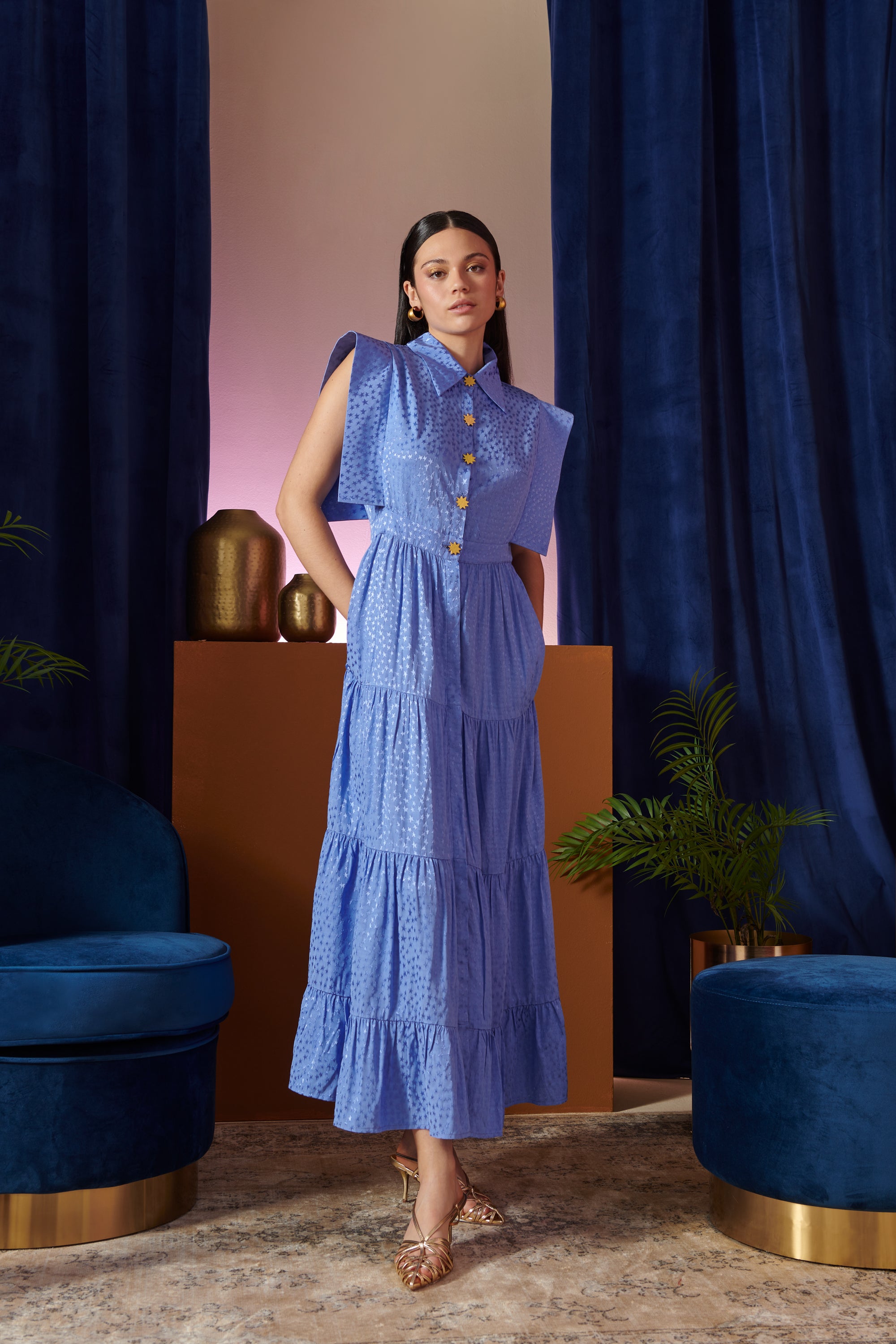 CELIA B LUCERO BLUE STAR DRESS 126