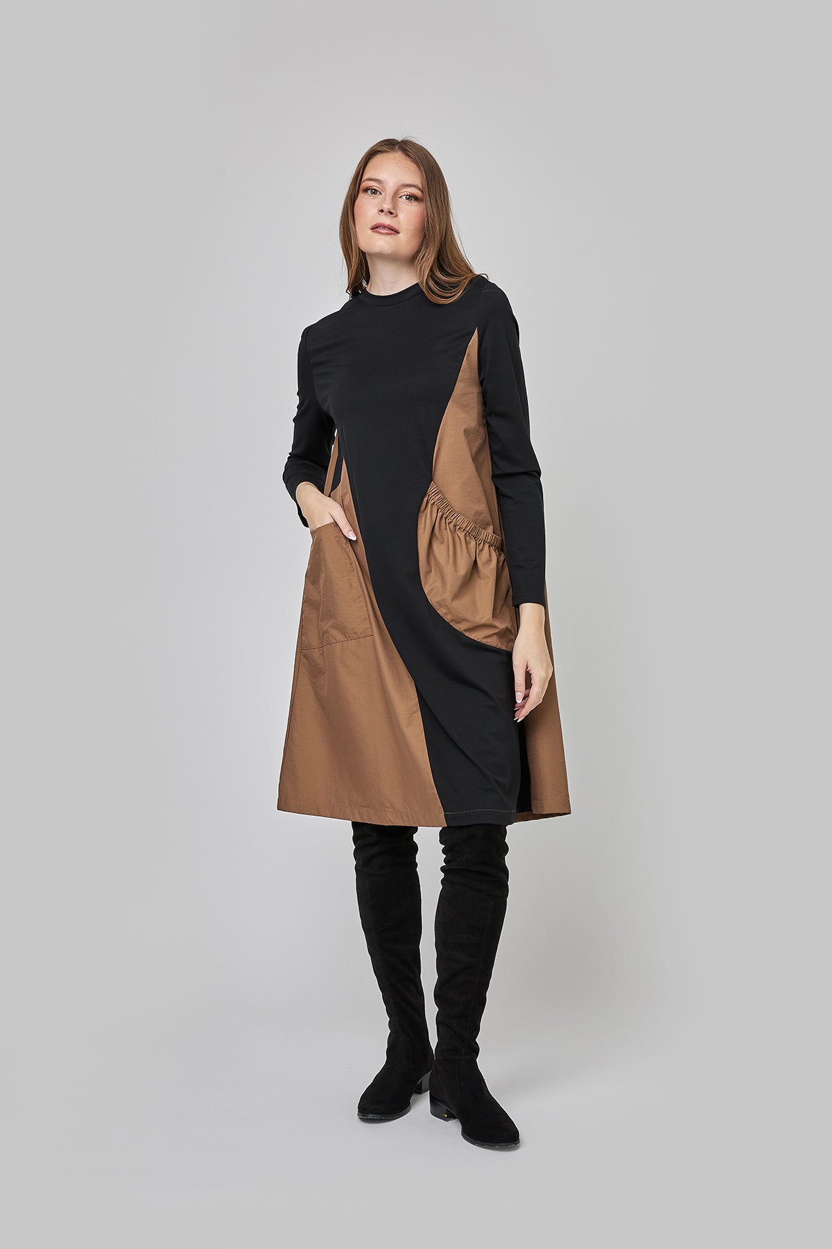 UCHUU BLACK OVERSIZED DRESS CF25 006 225