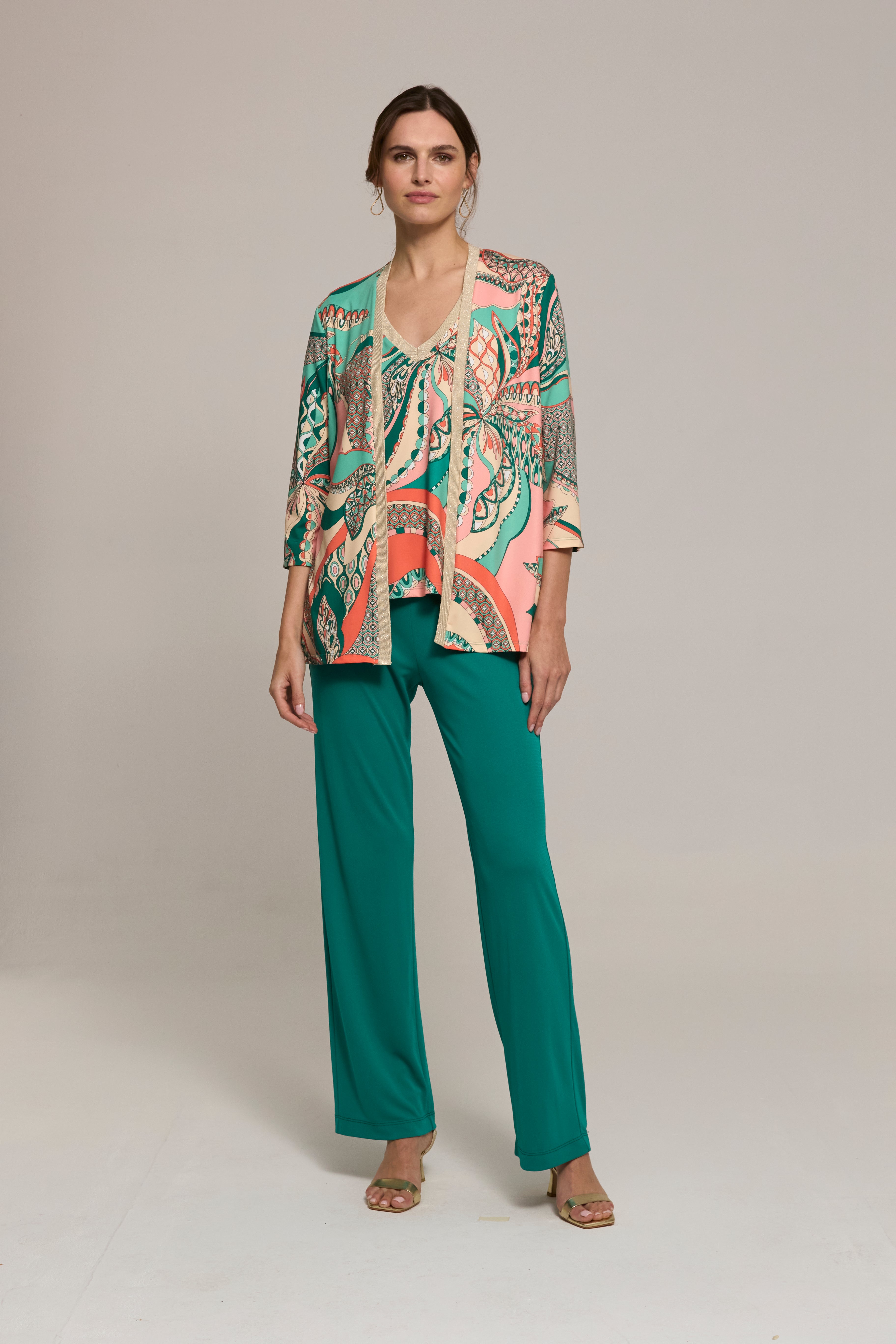LUIS CIVIT TEAL JERSEY TROUSERS T589 125