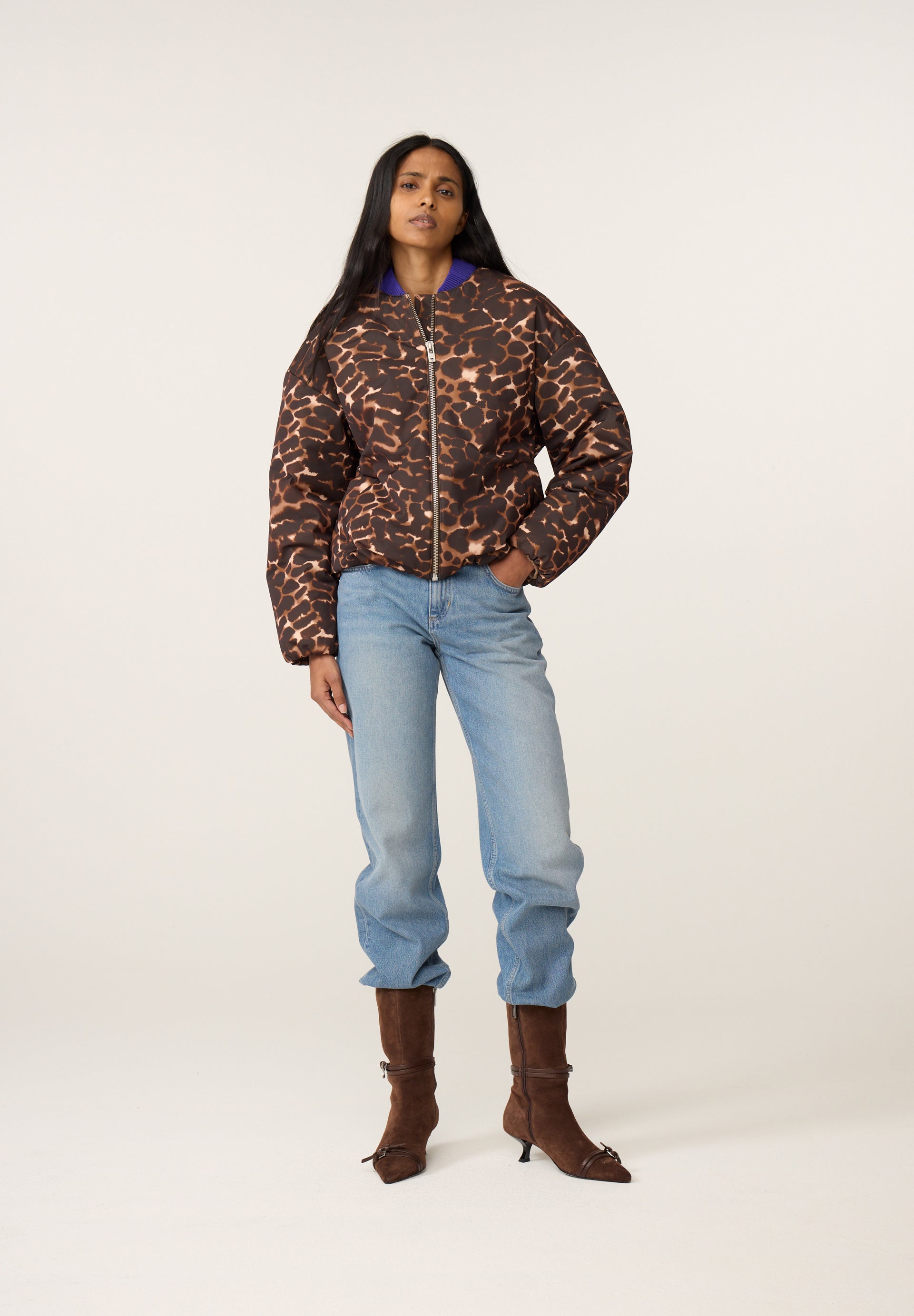 FABIENNE CHAPOT ANIMAL PRINT HERMI BOMBER JACKET CLTCTS09AW260284 226