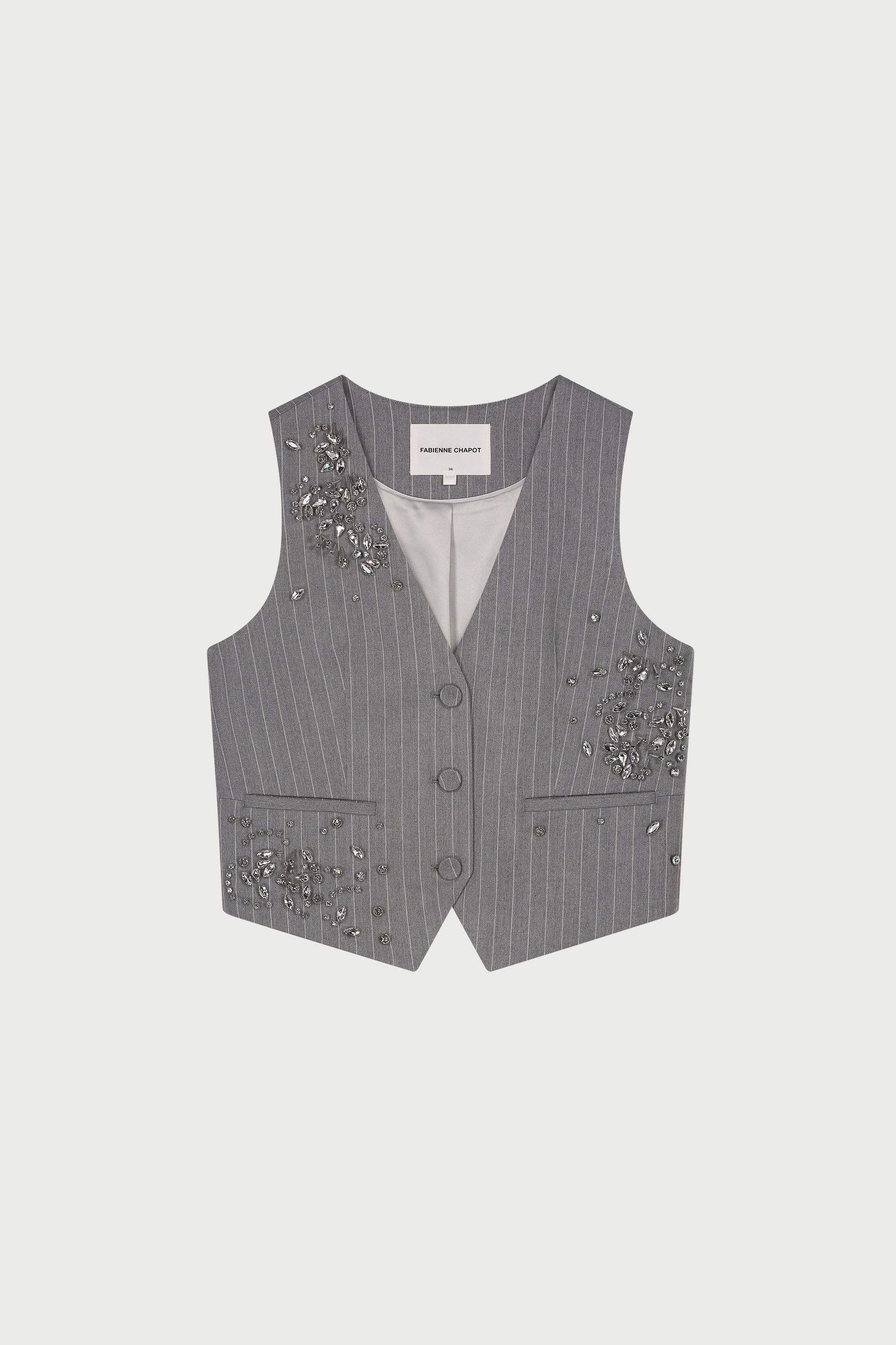 FABIENNE CHAPOT GREY GIGI GILET 225