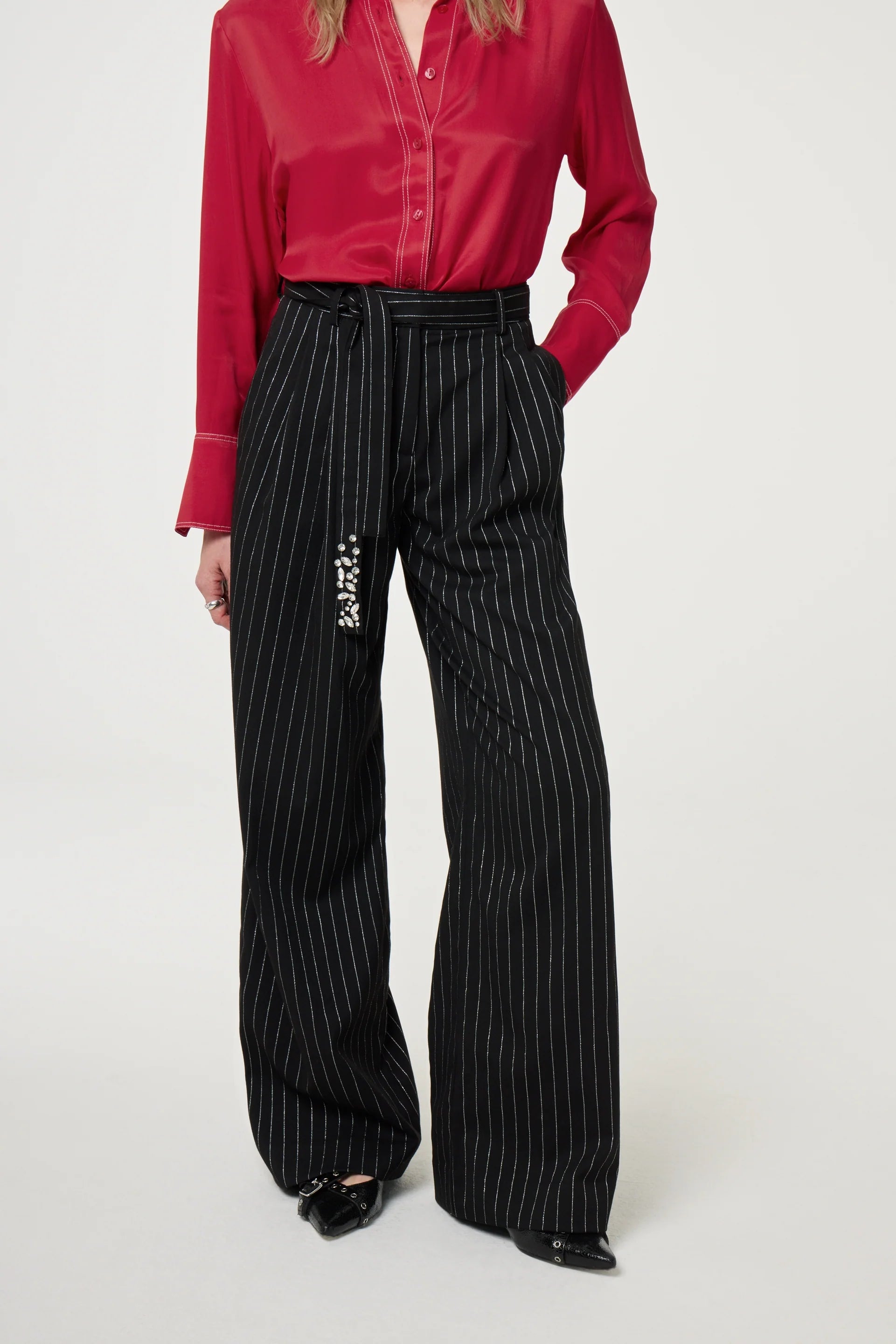 FABIENNE CHAPOT BLACK CHARLIE TROUSERS 225