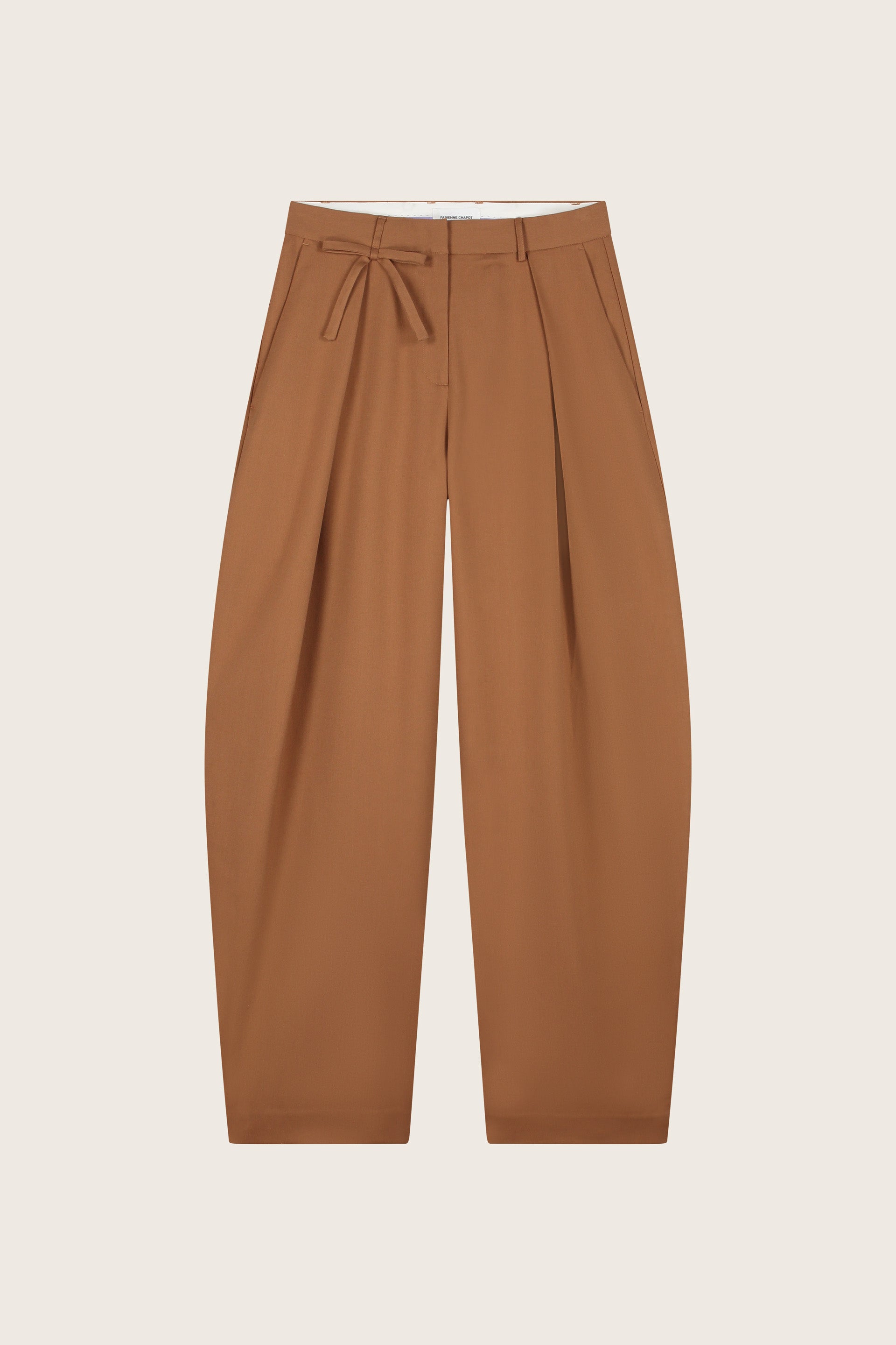 FABIENNE CHAPOT TAN CHARLOT BARRELL LEG TROUSERS CLTTRS33AW262019 226