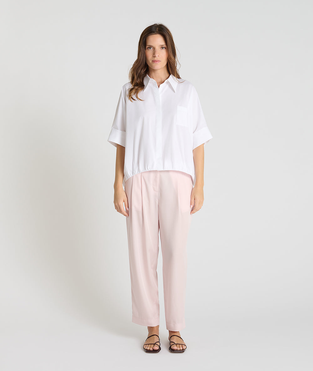 HANA SAN WHITE SHORT SLV BLOUSE COQUELICOT 126