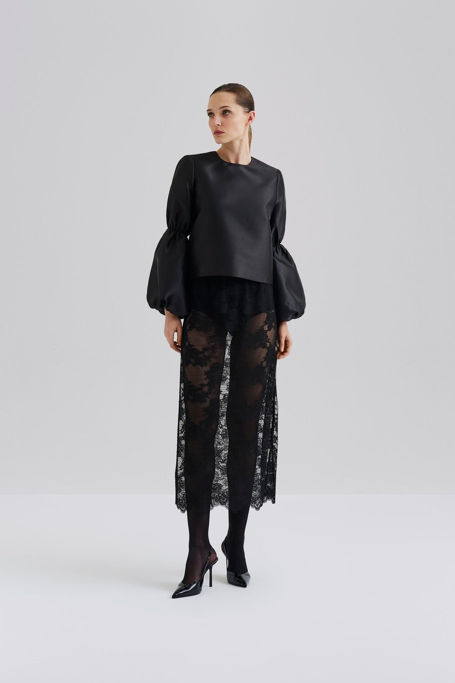 MALINA CIA BLACK ROUCHED TOP 225