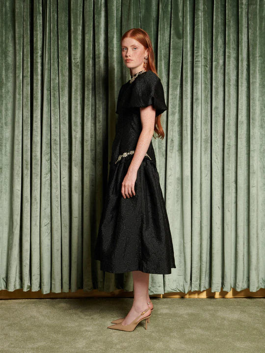 SISTER JANE VIOLA JACQUARD BLACK DRESS 225