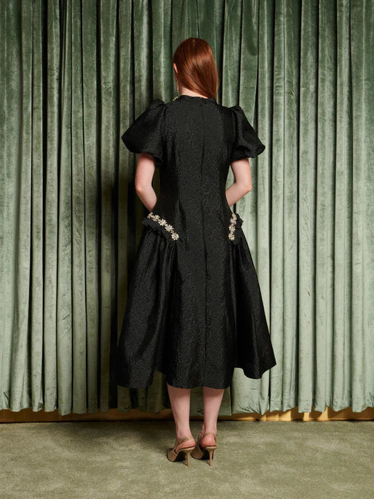 SISTER JANE VIOLA JACQUARD BLACK DRESS 225