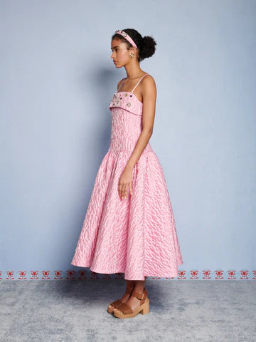 SISTER JANE POSY JAQUARD PINK DRESS 126
