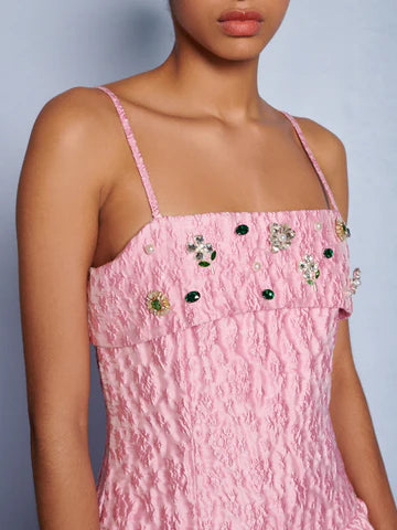 SISTER JANE POSY JAQUARD PINK DRESS 126