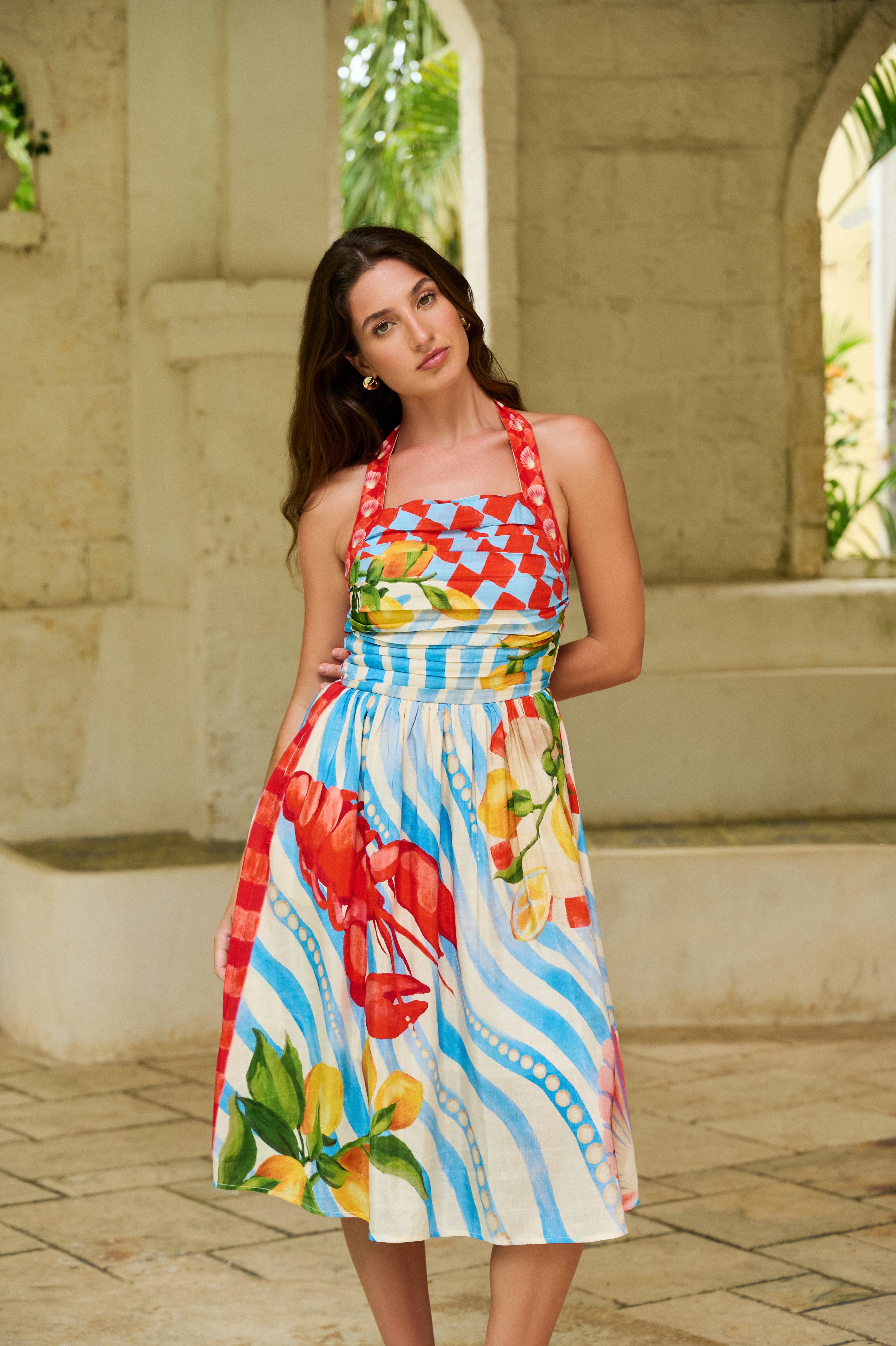 NOIB HAZEL MIDI SUMMER ZEST DRESS 126