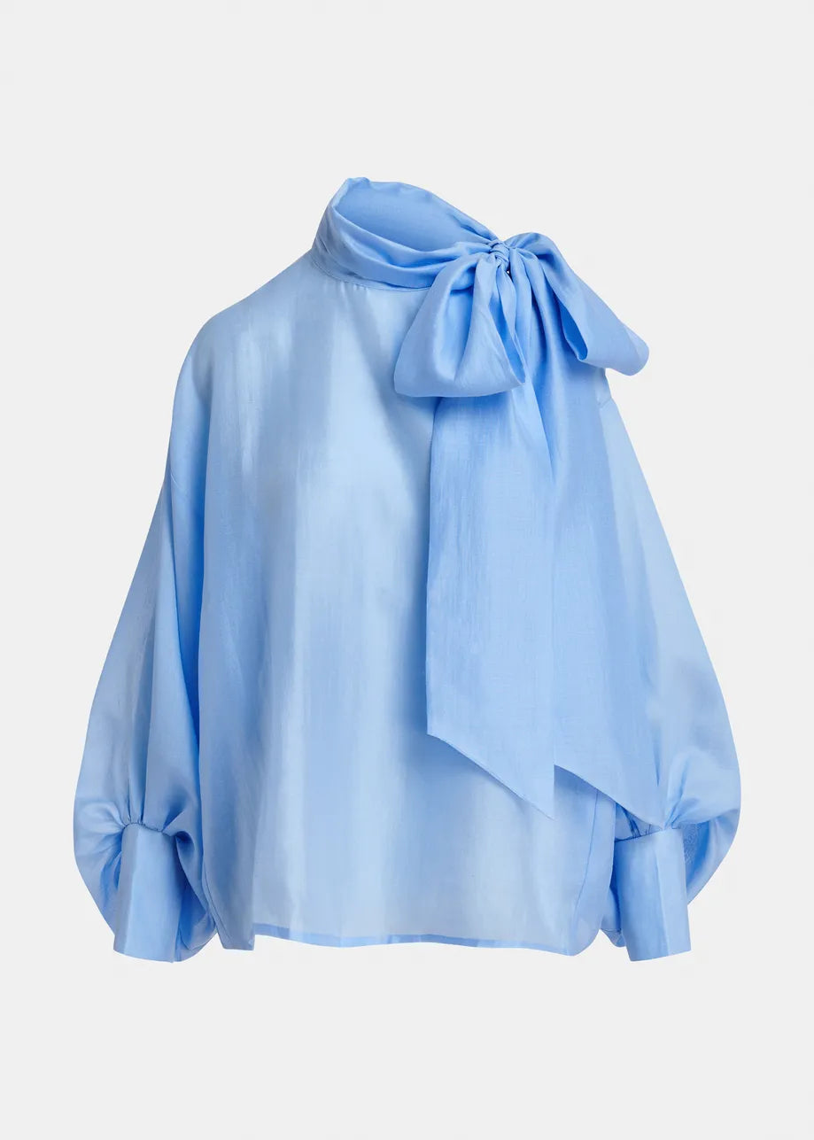 essentiel antwerp blue karismatic bow tie top