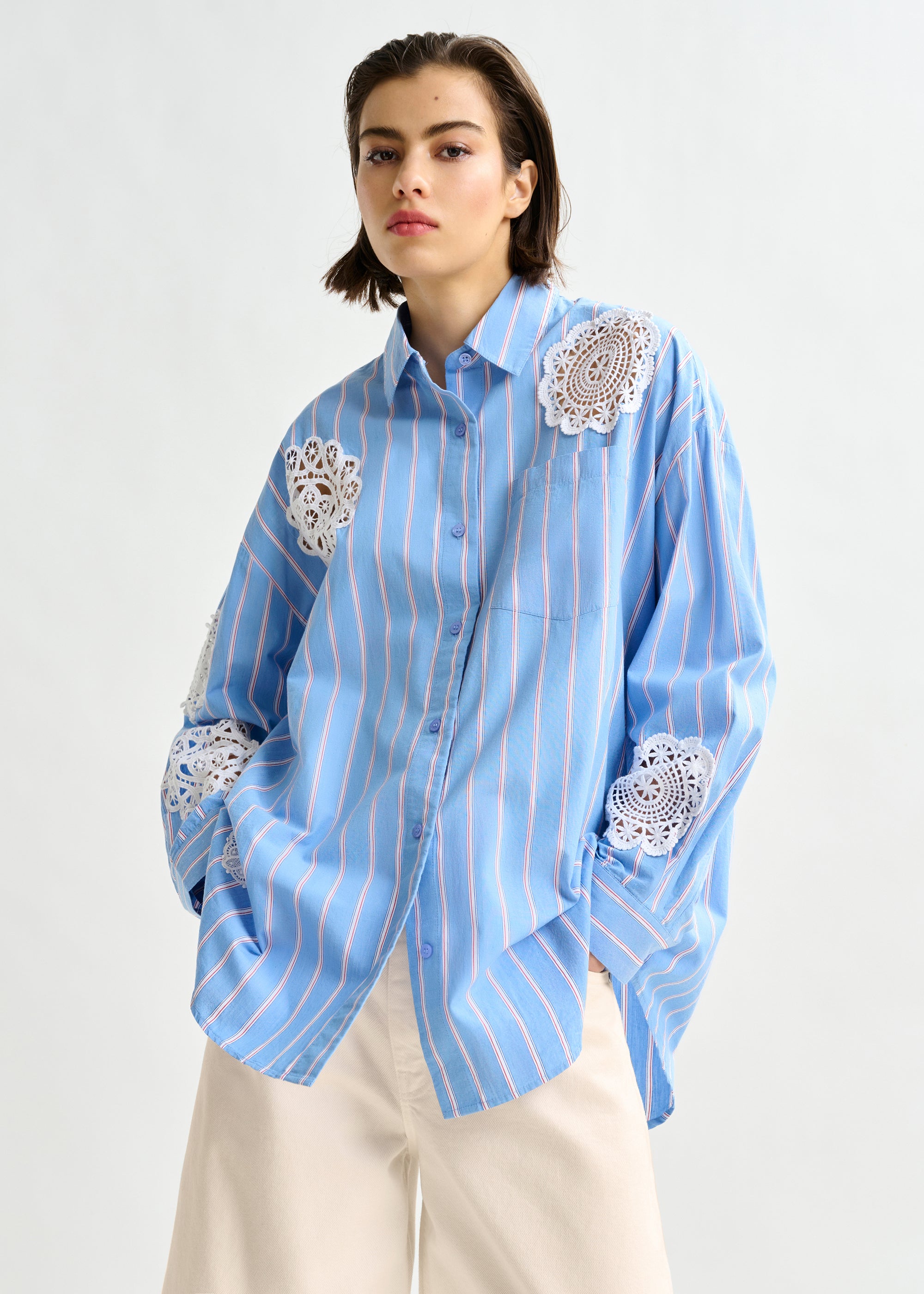 ESSENTIEL ANTWERP IDENTICAL BLUE SHIRT MACBEES
