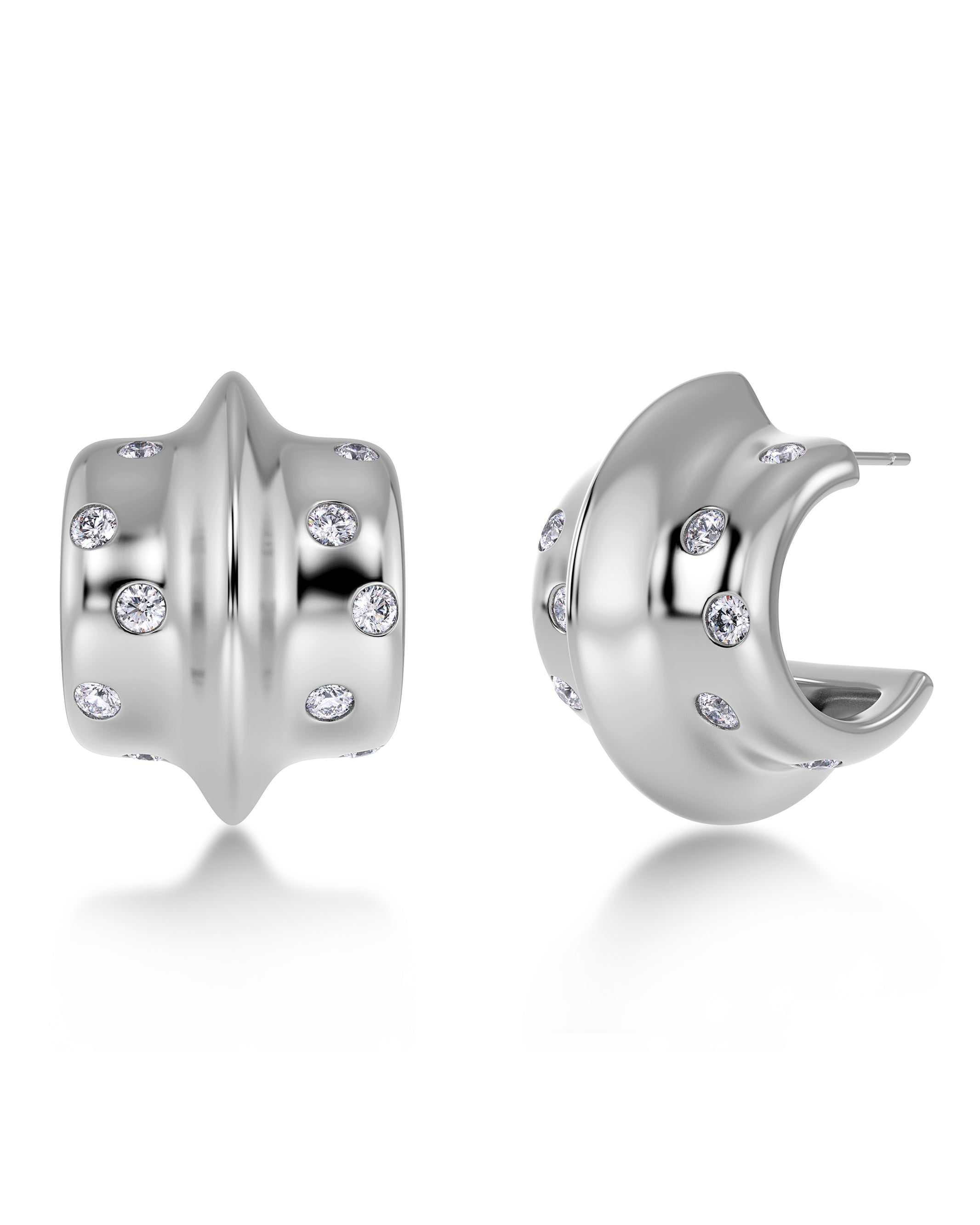 EDBLAD BARRE HOOPS L SILVER EARRINGS 129649 225