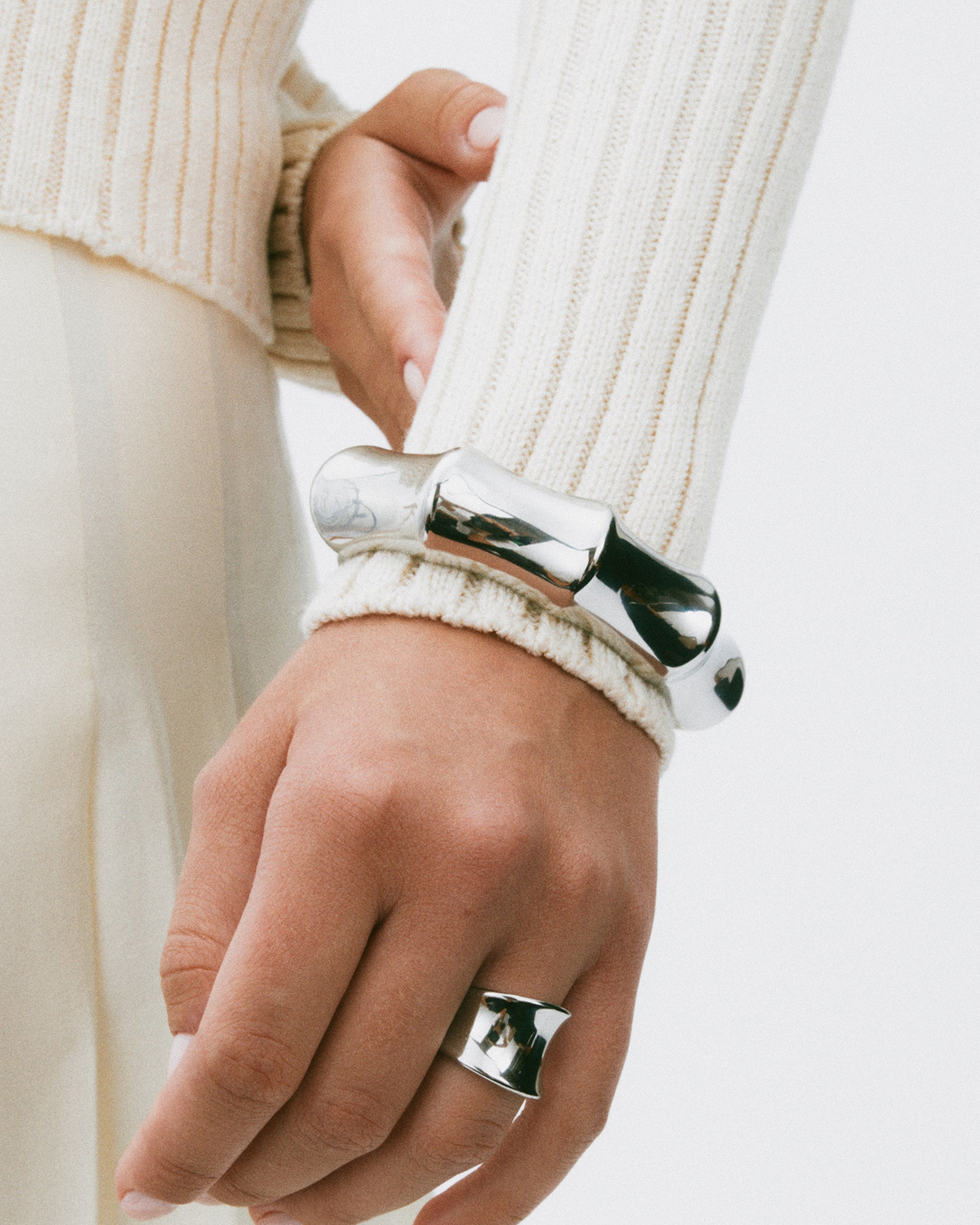 EDBLAD CANE SILVER BANGLE 129402 225