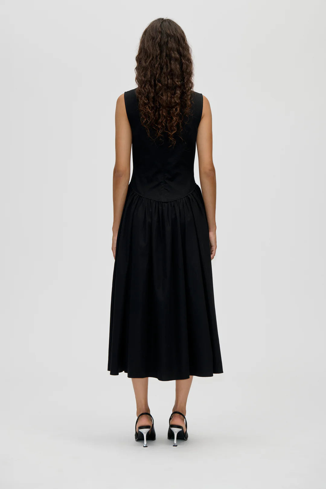 STINE GOYA Broderie Cotton, Embroidered Midi Dress SG-SS26-D227-2484 126