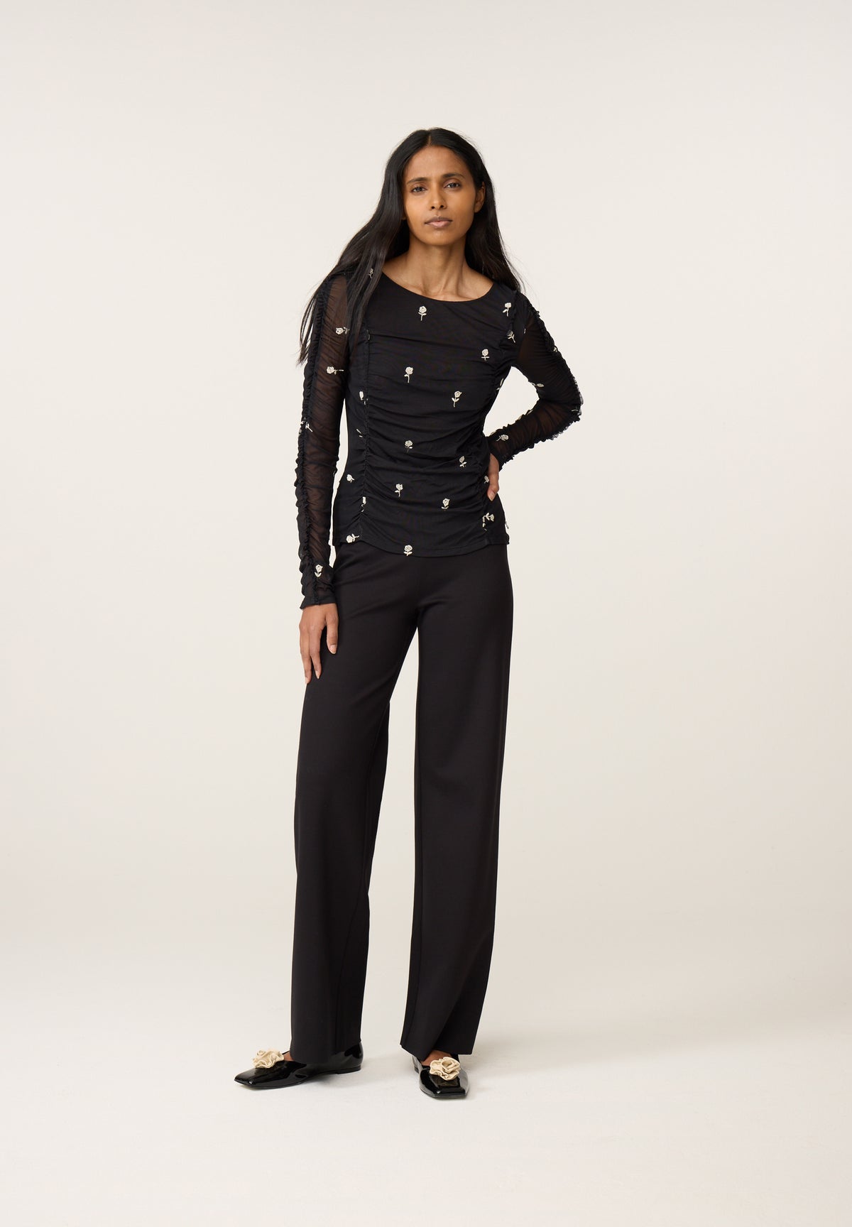 fabienne chapot black june jersey trousers