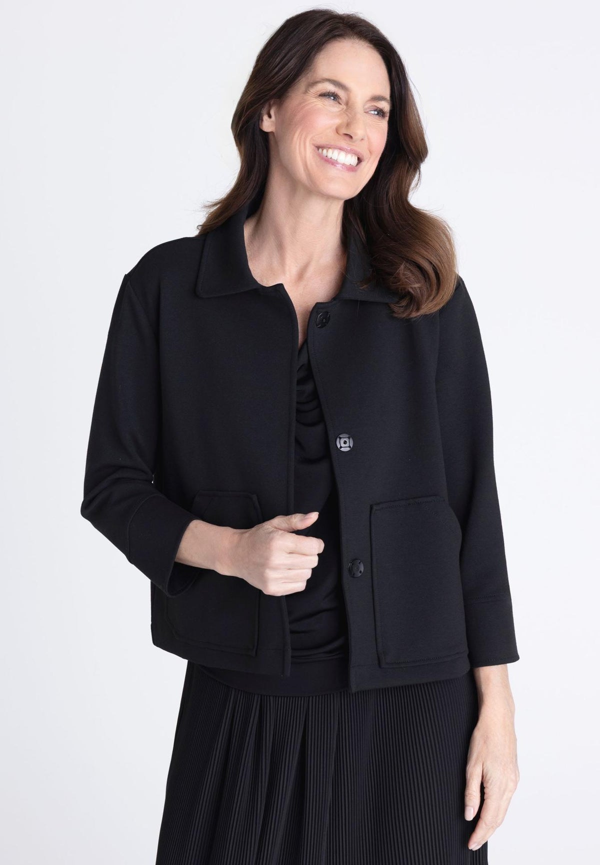 108352 frank walder black lightweight jacket