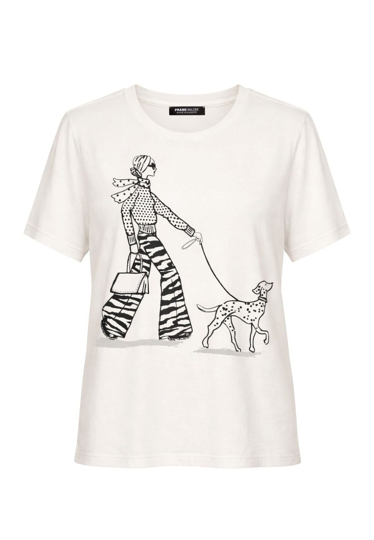 FRANK WALDER CREAM LADY PRINT TOP 108450 226