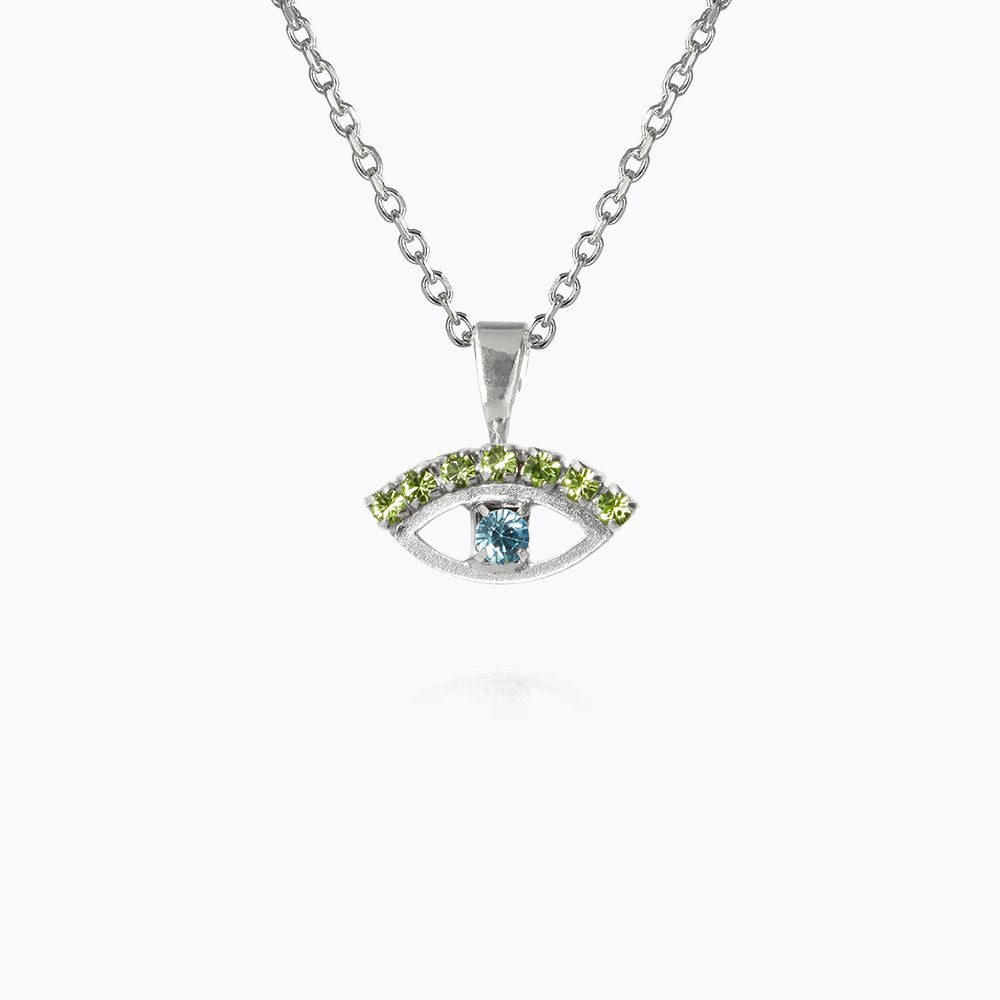 CAROLINE SVEDBOM PETITE GREEK EYE SILVER NECKLACE  124