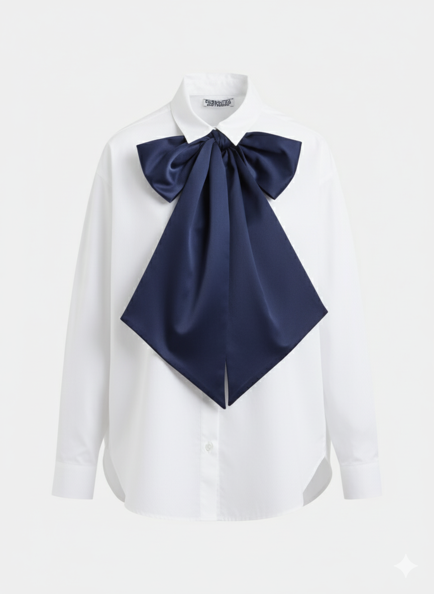 ESSENTIEL ANTWERP JAMBERS PUSSY BOW COLLAR SHIRT 126